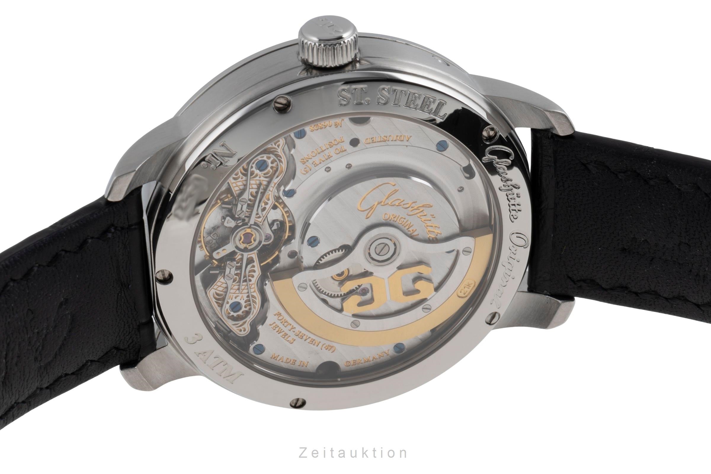 Glashütte PanoMaticLunar steel automatic men's watch 90-02-36-12-05  [2503332]