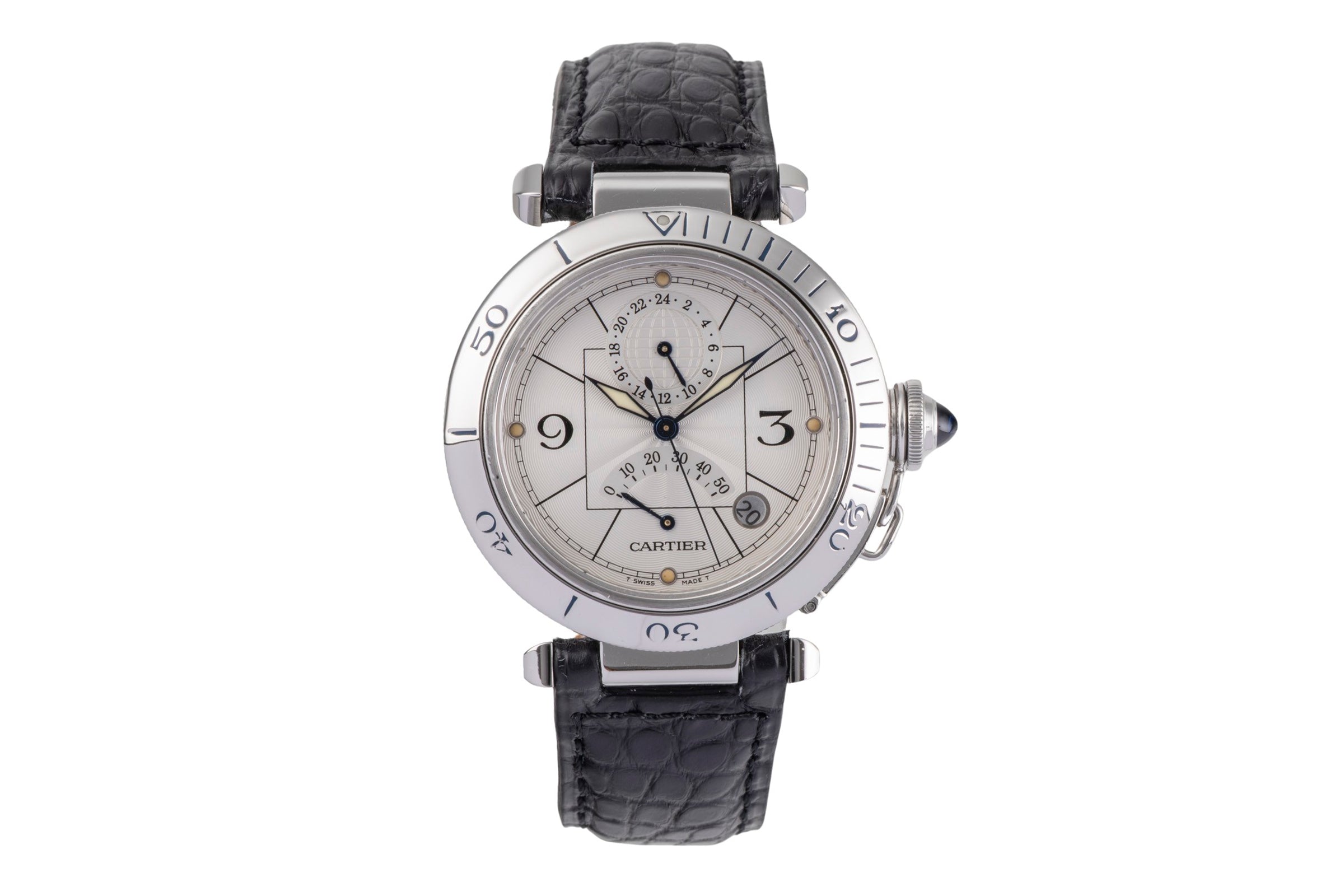 Cartier Pasha acier automatique montre pour hommes W3103755  [2503333]