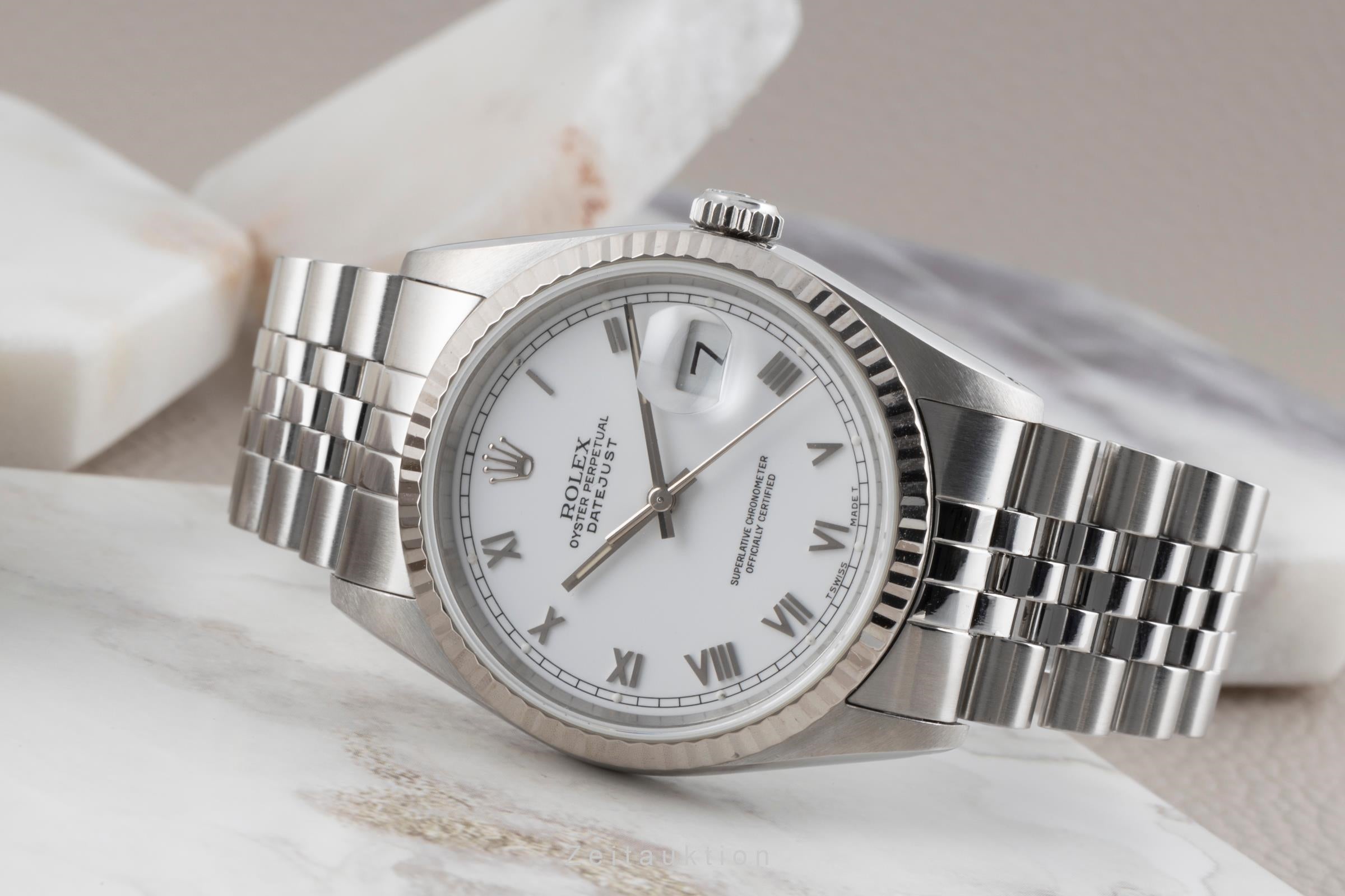 Rolex Datejust acciaio / oro bianco automatismo orologio da uomo 16234  [2503335]