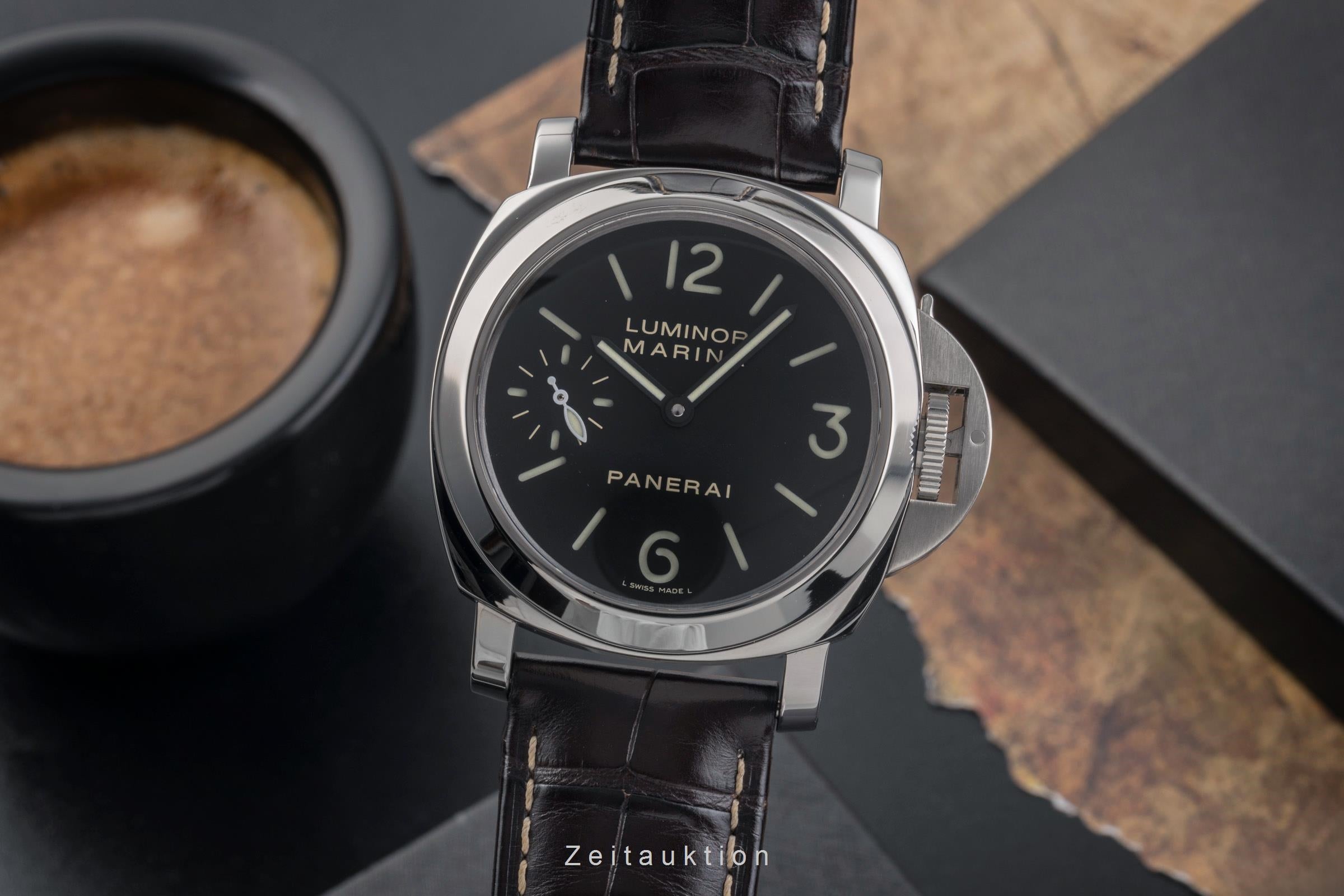 Panerai Luminor Marina acero cuerda manual reloj para caballeros PAM00111 LP: 6200EUR  [2503360]
