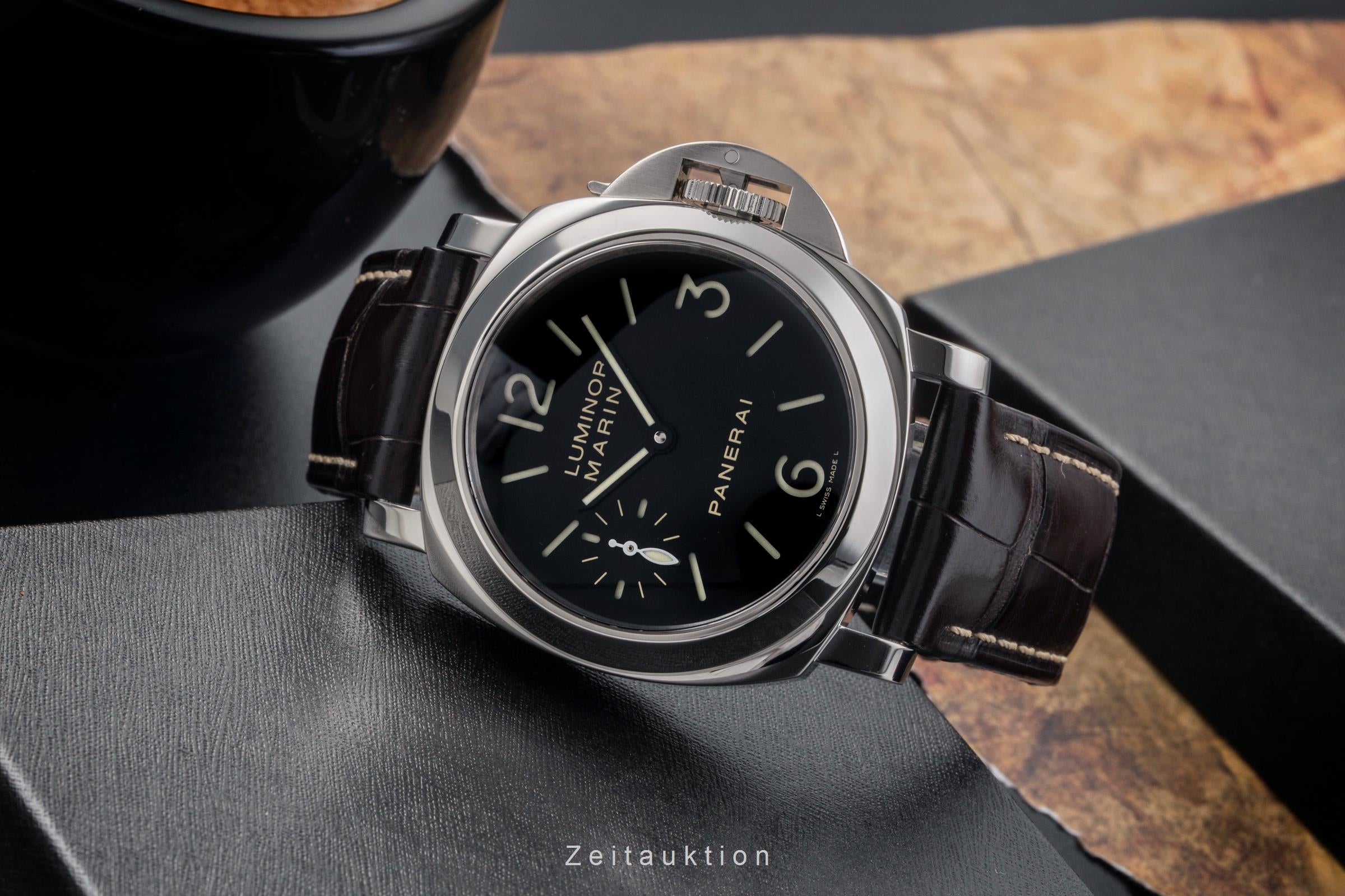 Panerai Luminor Marina acero cuerda manual reloj para caballeros PAM00111 LP: 6200EUR  [2503360]