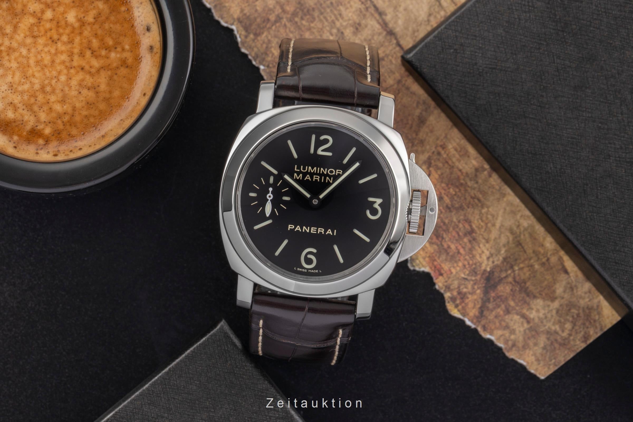 Panerai Luminor Marina acero cuerda manual reloj para caballeros PAM00111 LP: 6200EUR  [2503360]