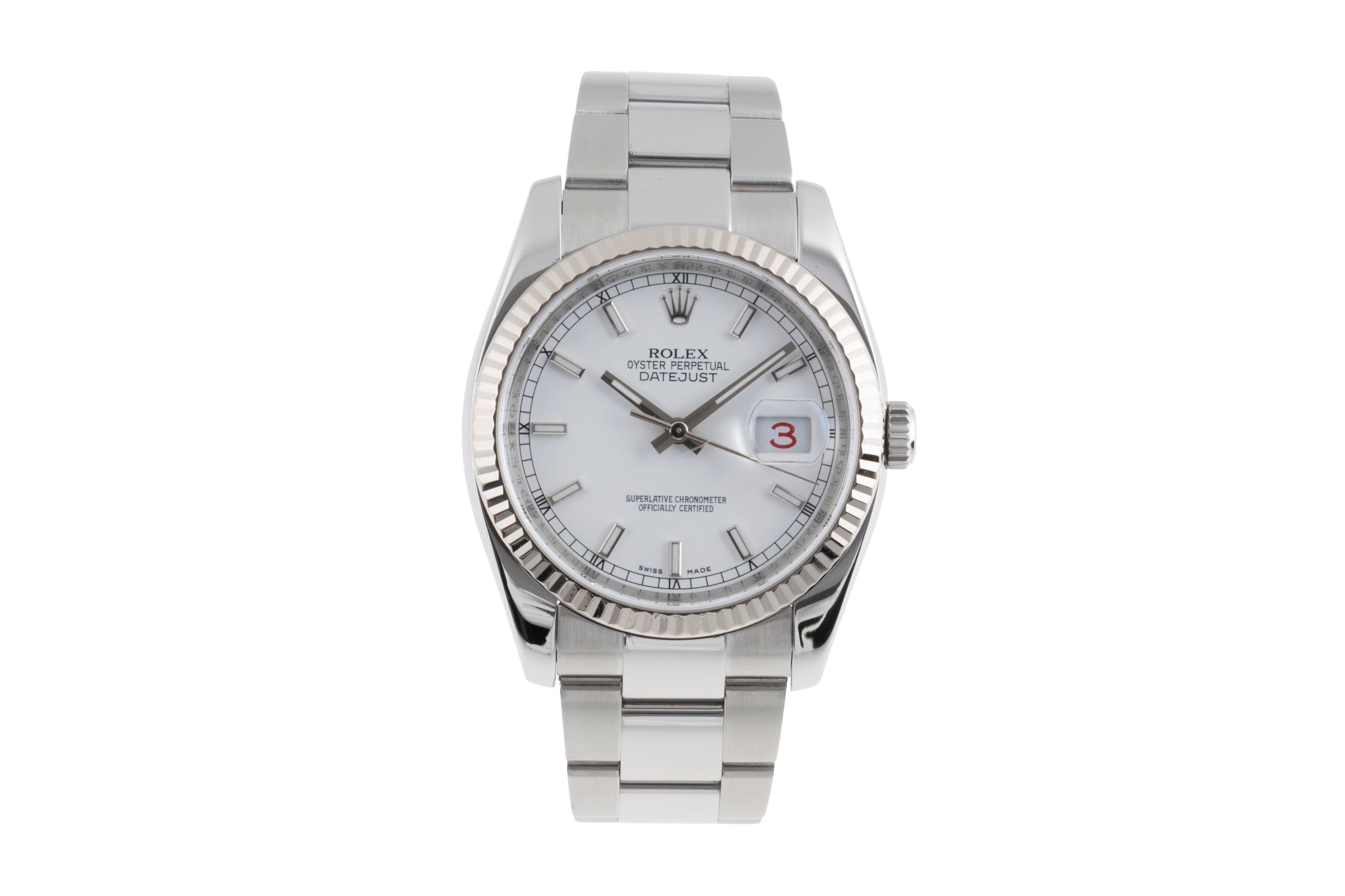 Rolex Datejust steel / white gold automatic men's watch 16234  [2503372]