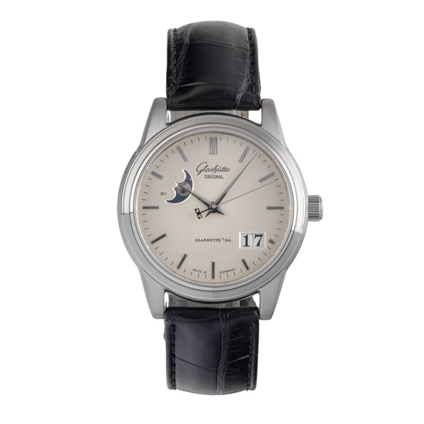 Glashütte Senator acier automatique montre pour hommes 39-41-04-12-04  [2503374]