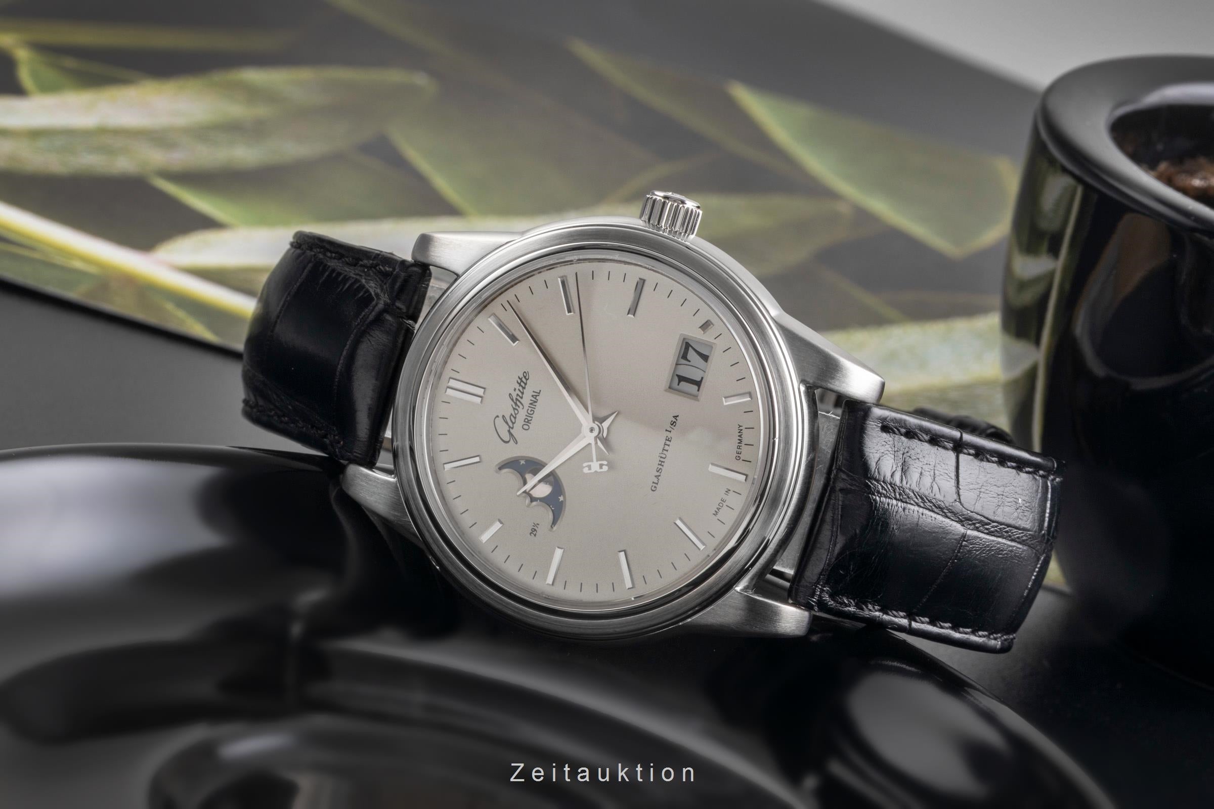 Glashütte Senator acier automatique montre pour hommes 39-41-04-12-04  [2503374]