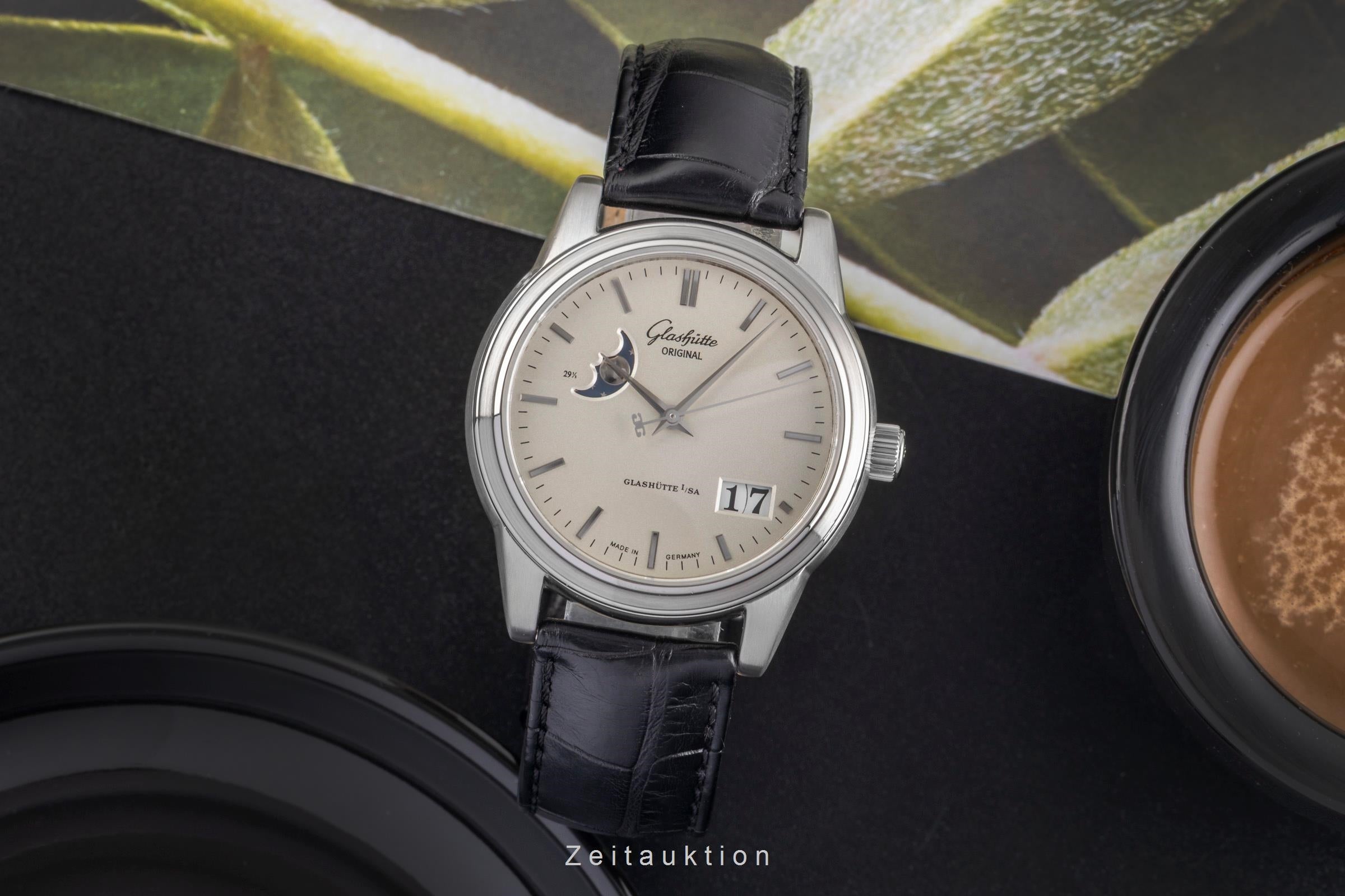 Glashütte Senator acier automatique montre pour hommes 39-41-04-12-04  [2503374]