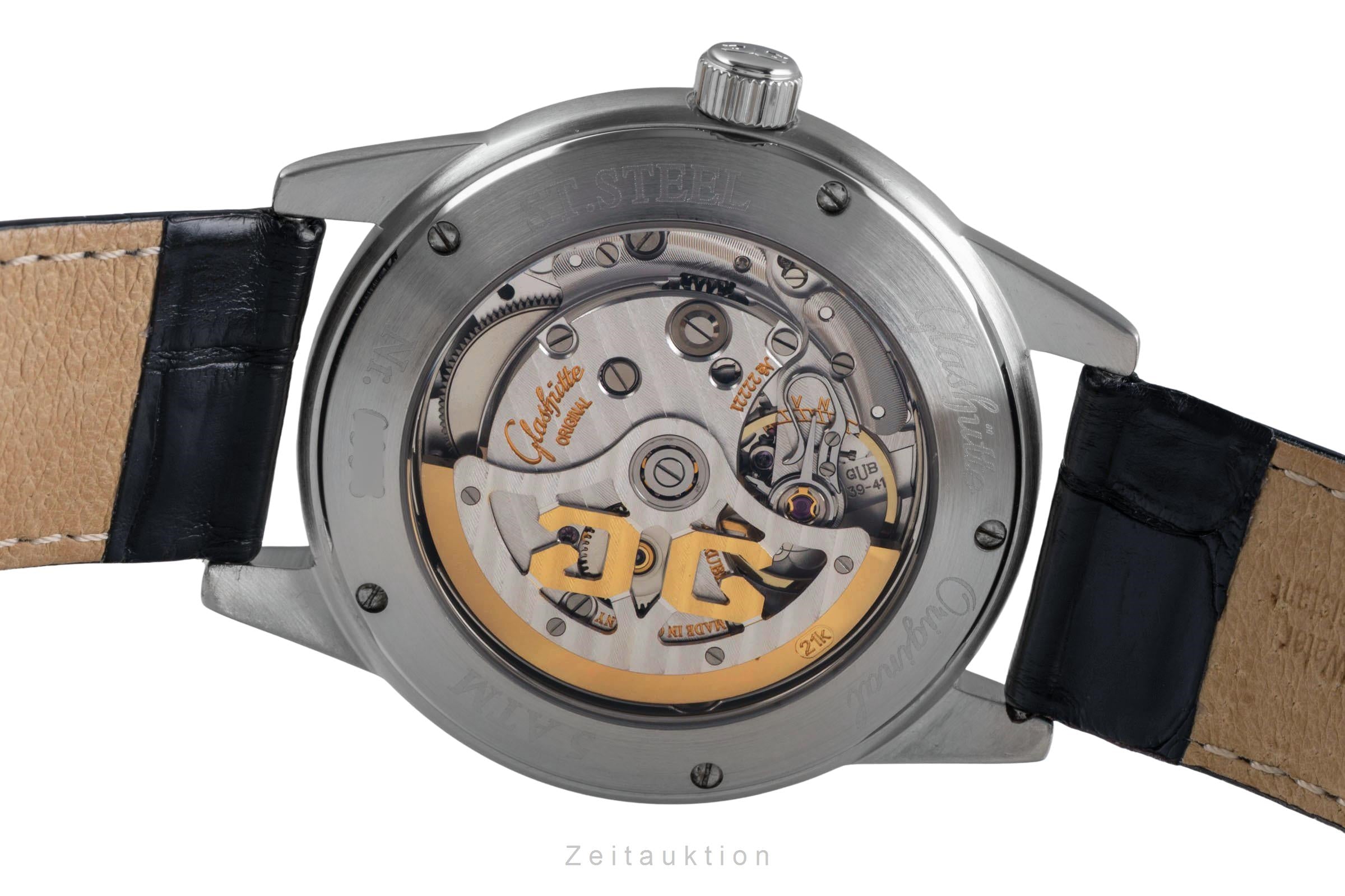 Glashütte Senator acier automatique montre pour hommes 39-41-04-12-04  [2503374]