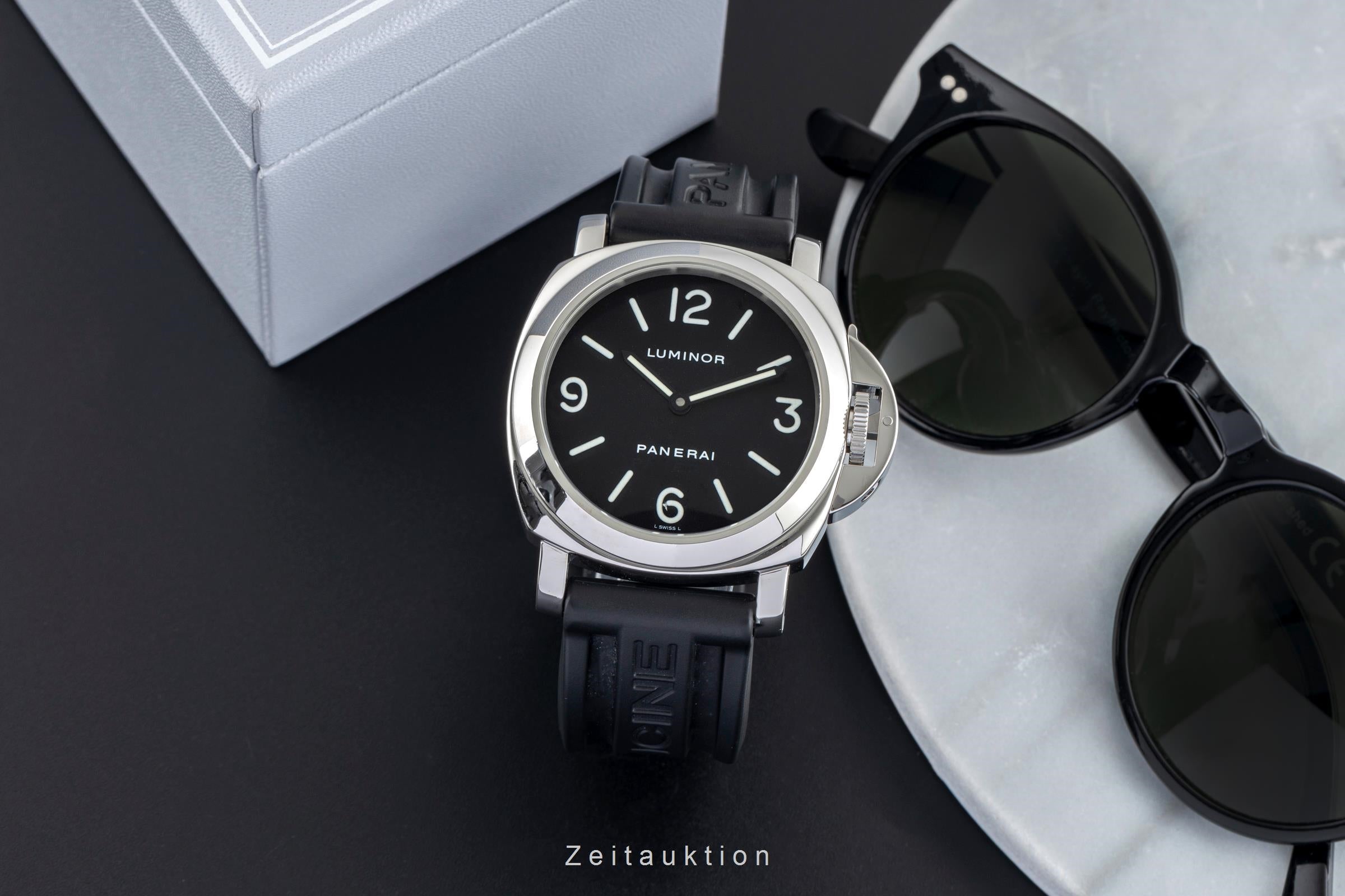 Panerai Luminor Base Handaufzug Edelstahl Herrenuhr Ref. PAM00112 VP: 5700 € [2503375]