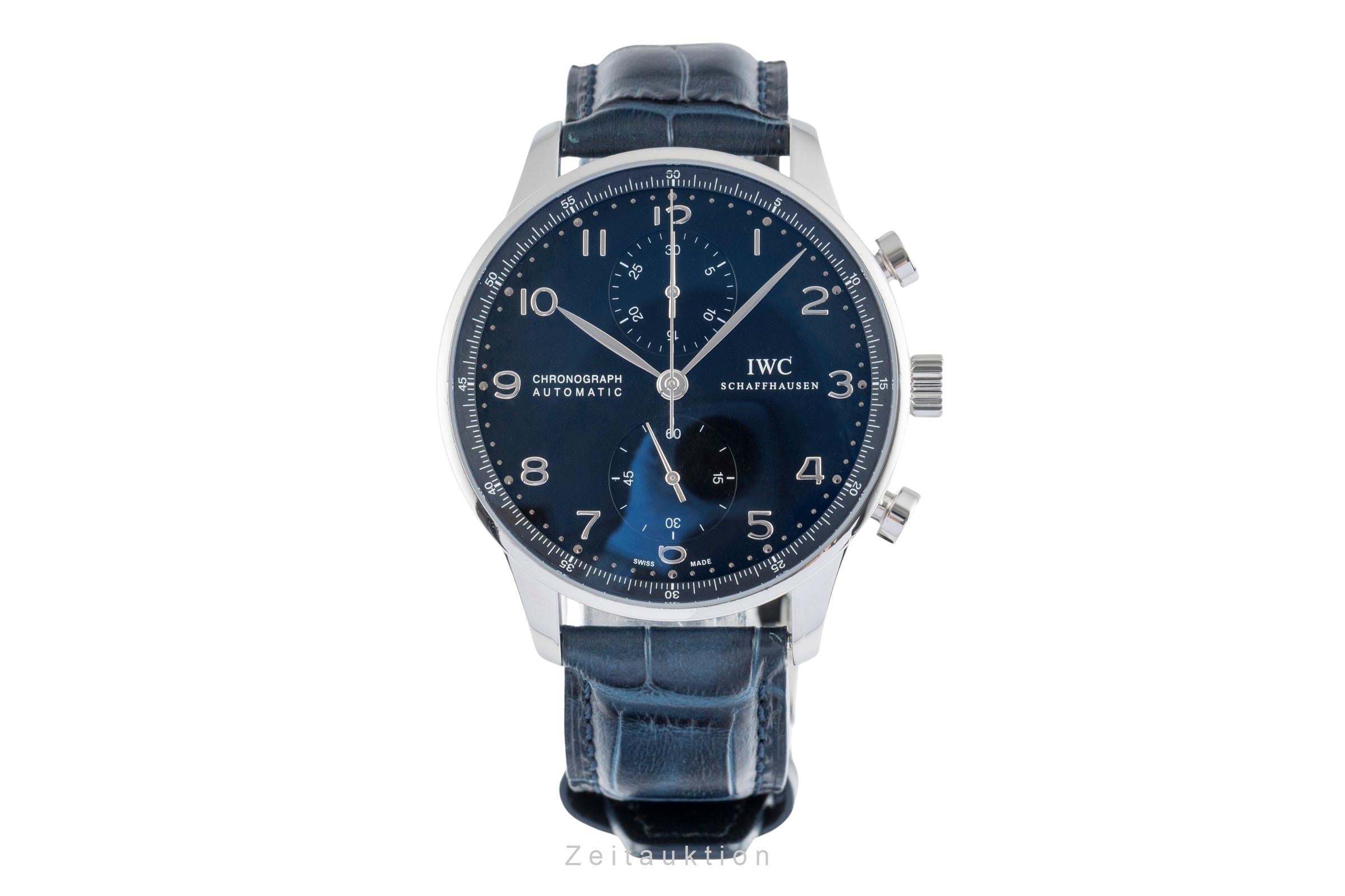 IWC Portugieser chronograph steel automatic men's watch IW371447 LP: 9100EUR  [2503382]
