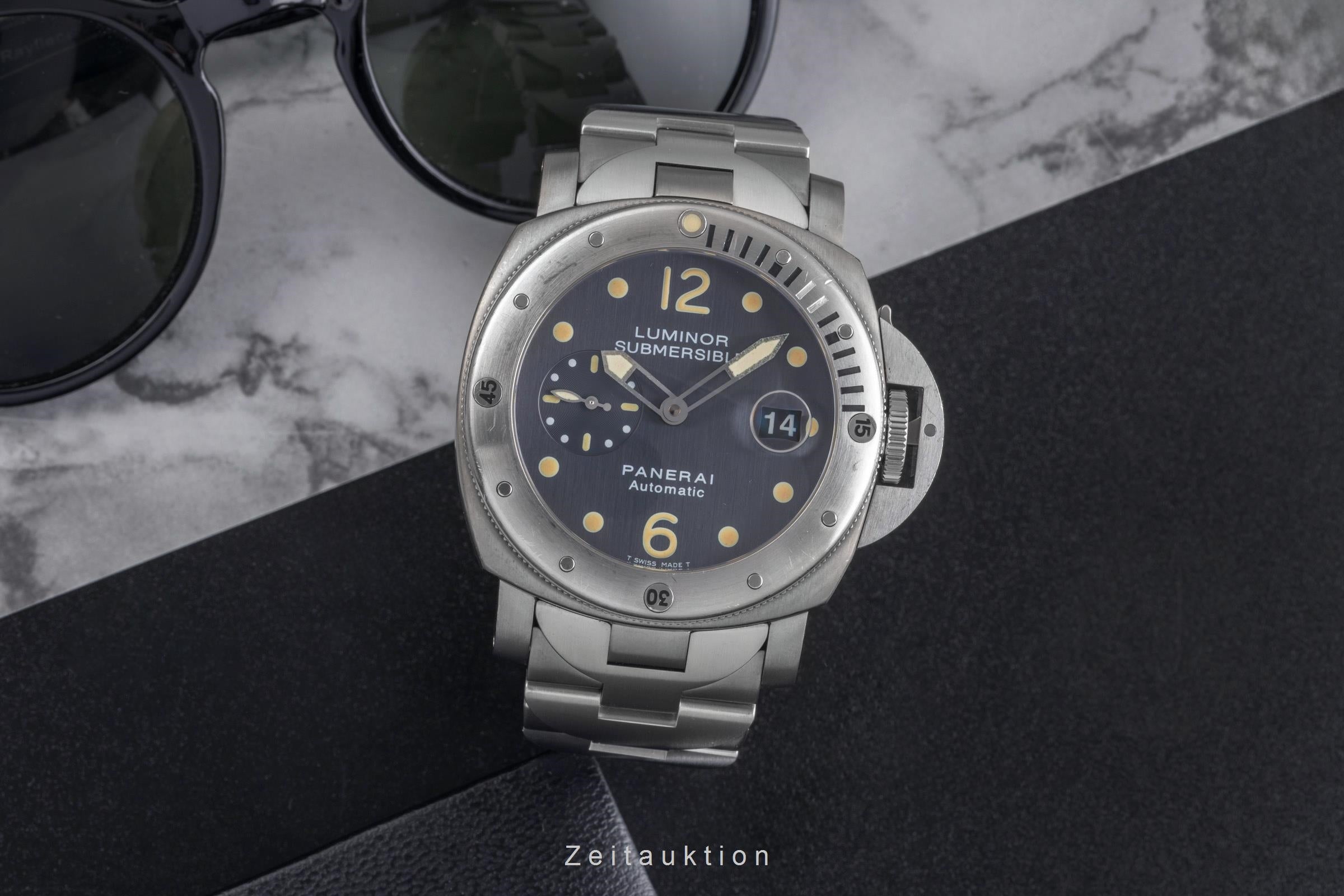 Panerai Submersible acero / titanio automático reloj para caballeros PAM00106  [2503384]
