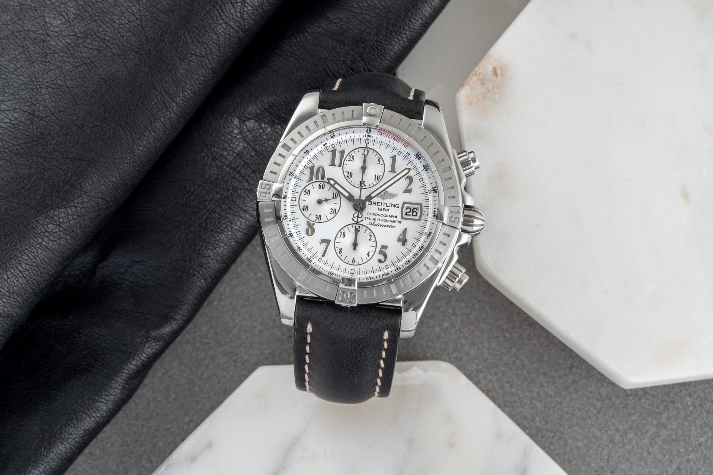 Breitling Evolution chronographe acier automatique montre pour hommes A13356  [2503387]