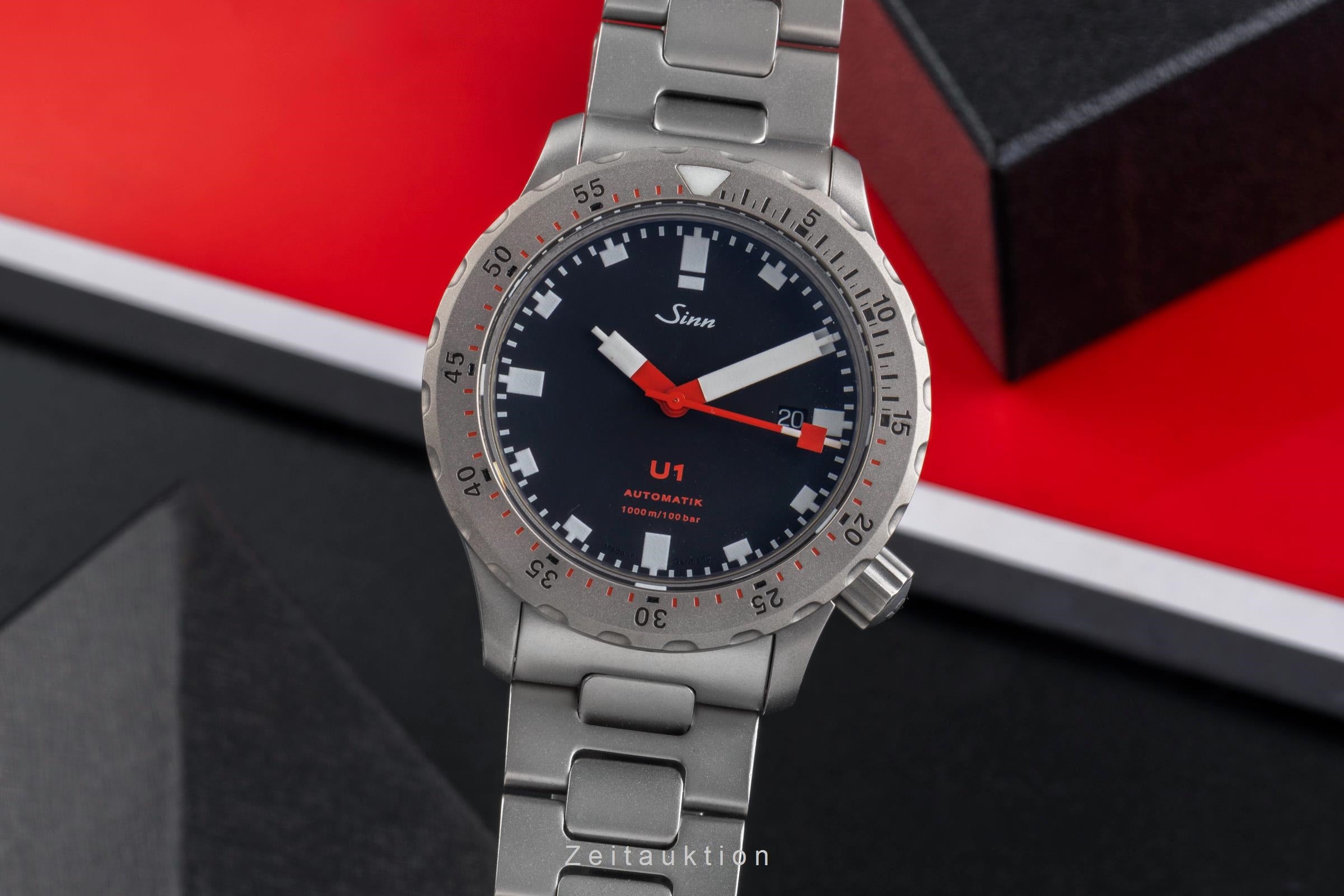 Sinn U1 B Black Dial U-Boot-Stahl Automatik Herrenuhr Ref. 1010.010 [2503399]