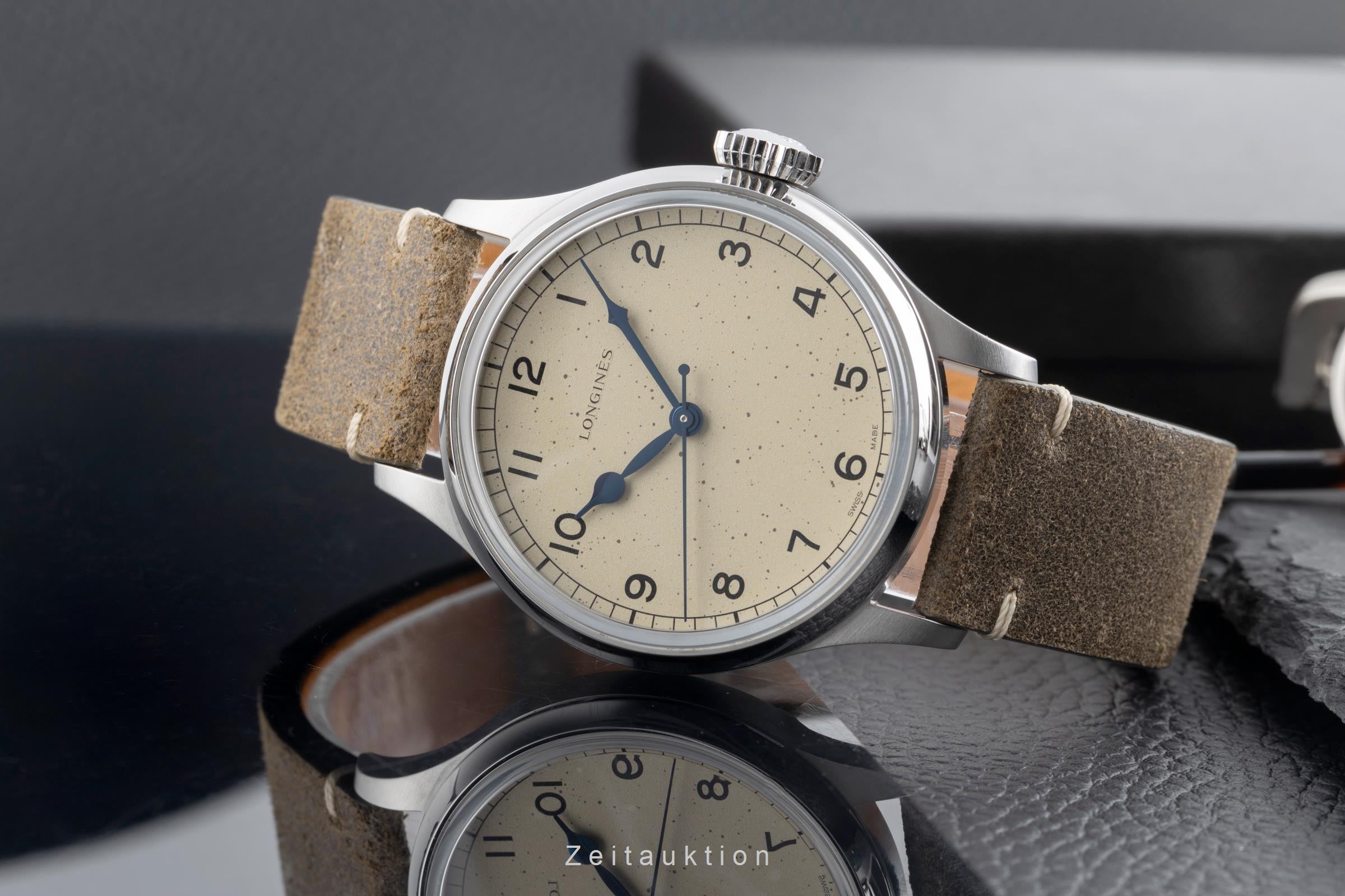 Longines Heritage Military Stahl Automatik Herrenuhr Ref. L2.819.4.93.2 B&P 2025 [2503405]