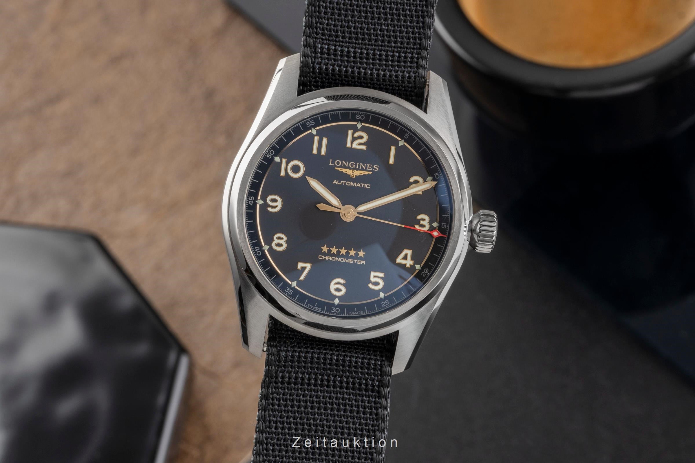 Longines Spirit titanium automatic men's watch L3.810.1.53.2 LP: 3400EUR  [2503407]