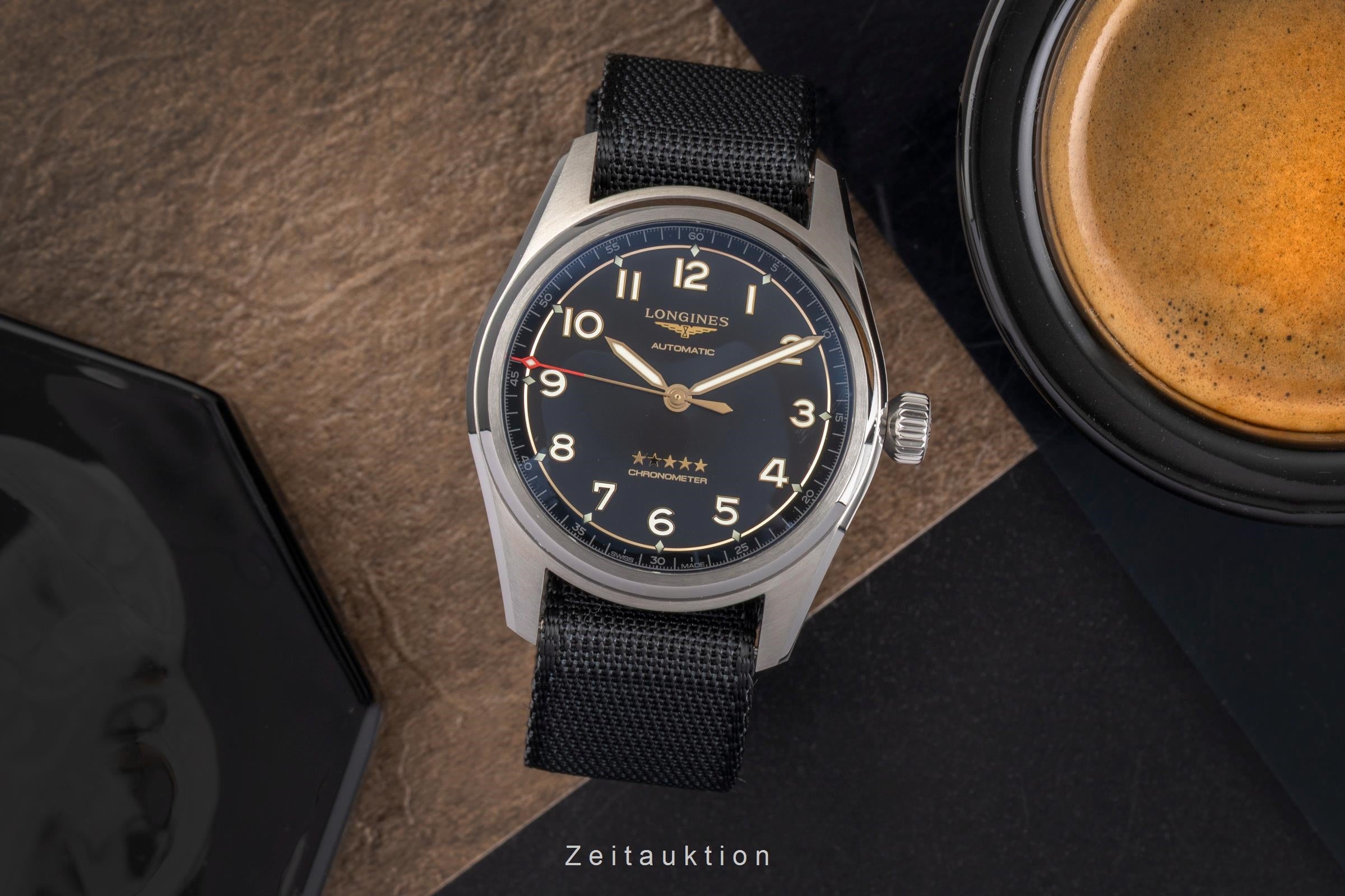 Longines Spirit titanium automatic men's watch L3.810.1.53.2 LP: 3400EUR  [2503407]