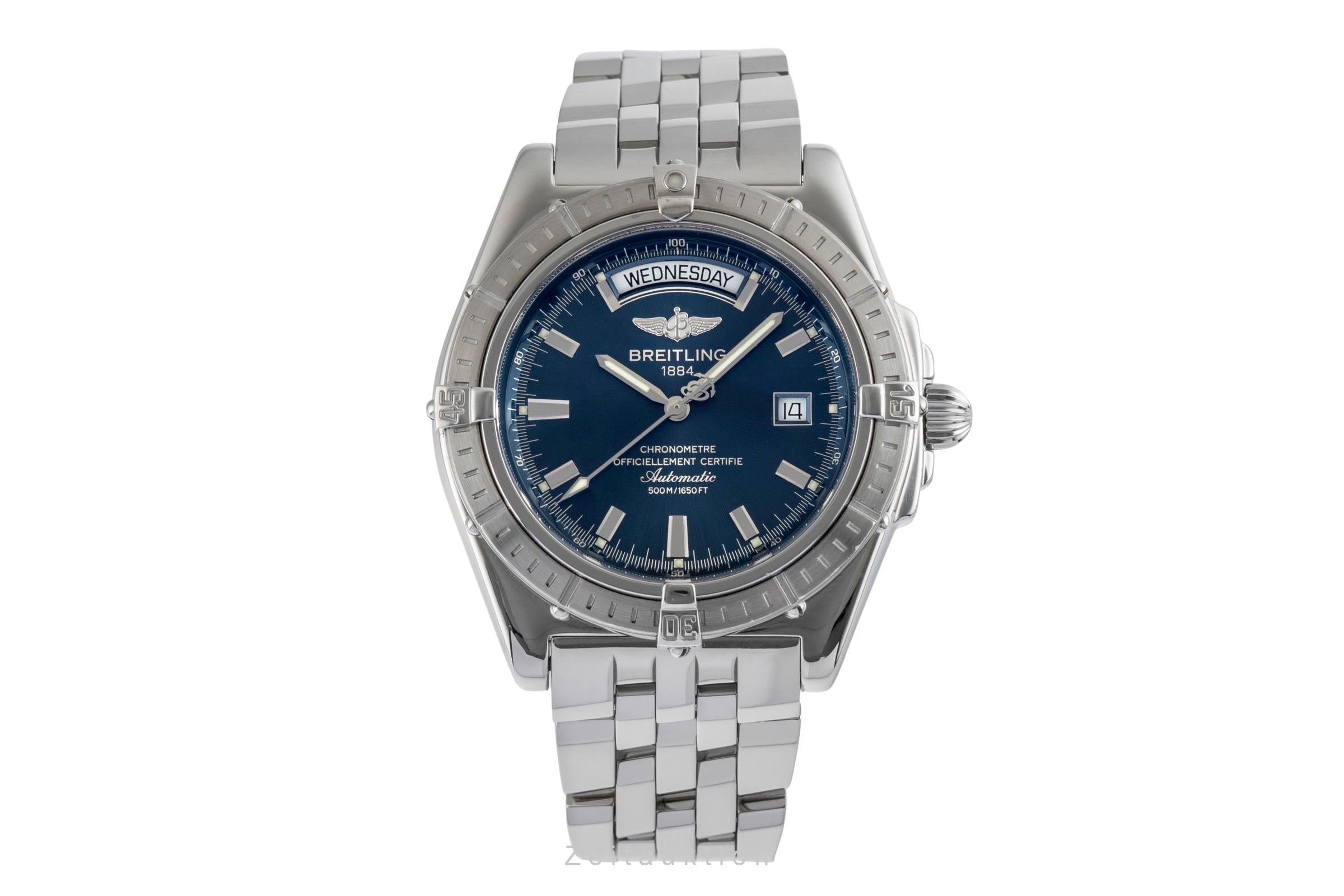 Breitling Headwind Day-Date Automatik Edelstahl Herrenuhr Ref. A45355 Box [2503409]