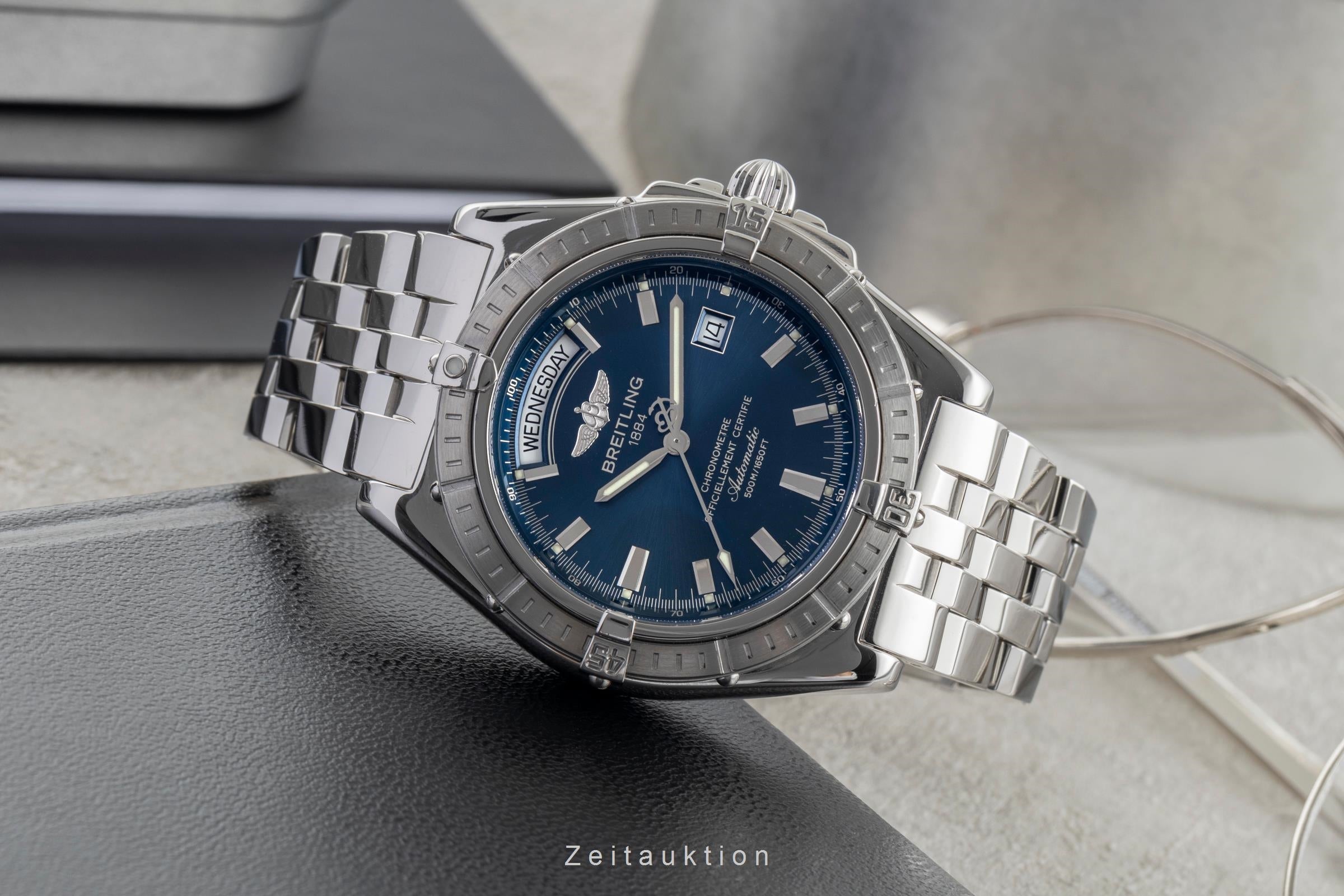 Breitling Headwind Day-Date Automatik Edelstahl Herrenuhr Ref. A45355 Box [2503409]