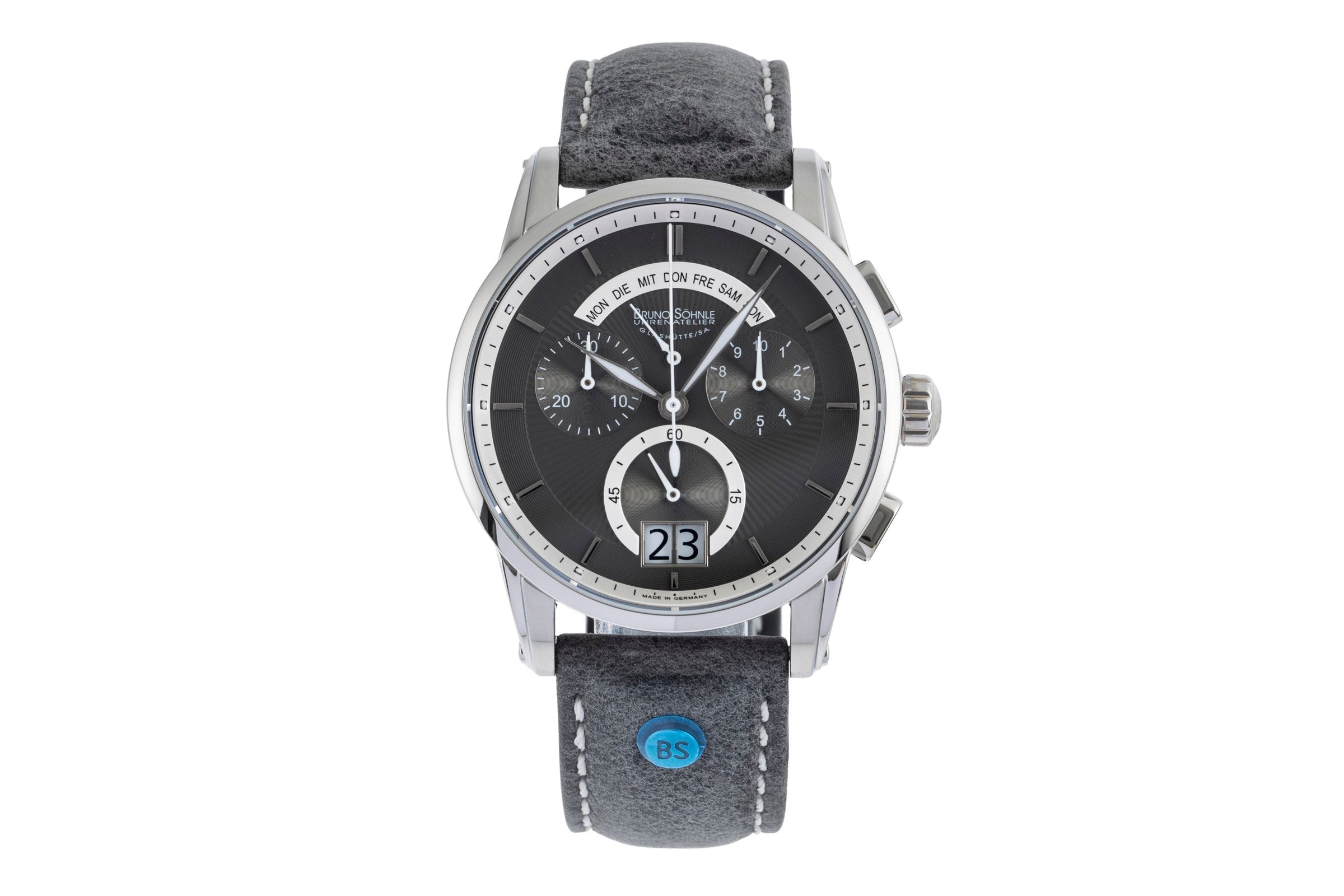 Bruno Söhnle Glashütte Grandioso chronograph steel quartz men's watch 17-13117-841  [2503420]