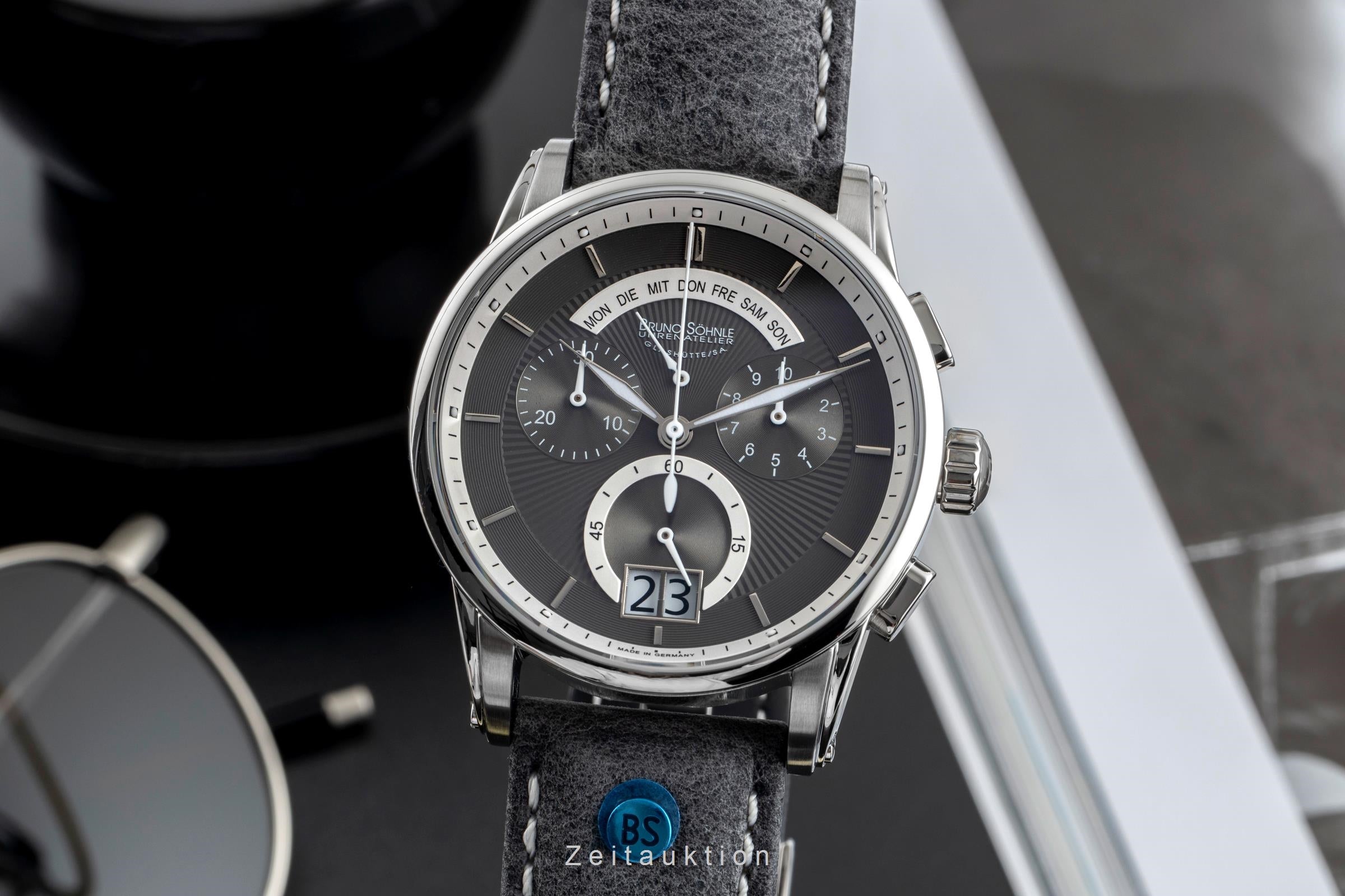Bruno Söhnle Glashütte Grandioso chronograph steel quartz men's watch 17-13117-841  [2503420]