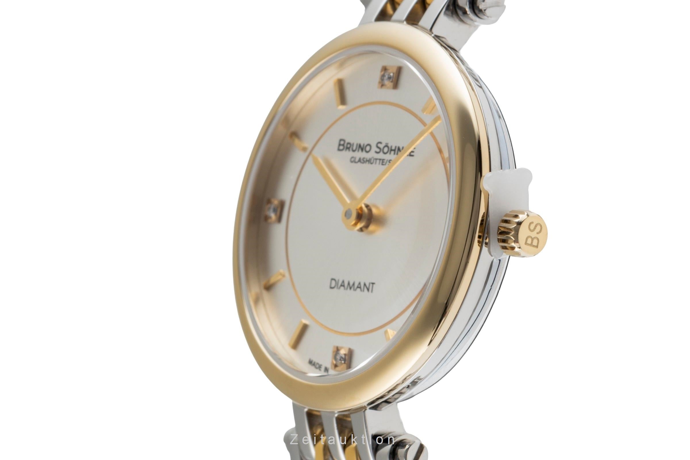 Bruno Söhnle Glashütte Latina II Stahl / vergoldet Quarz Ref. 17-23103-242 B&P [2503421]