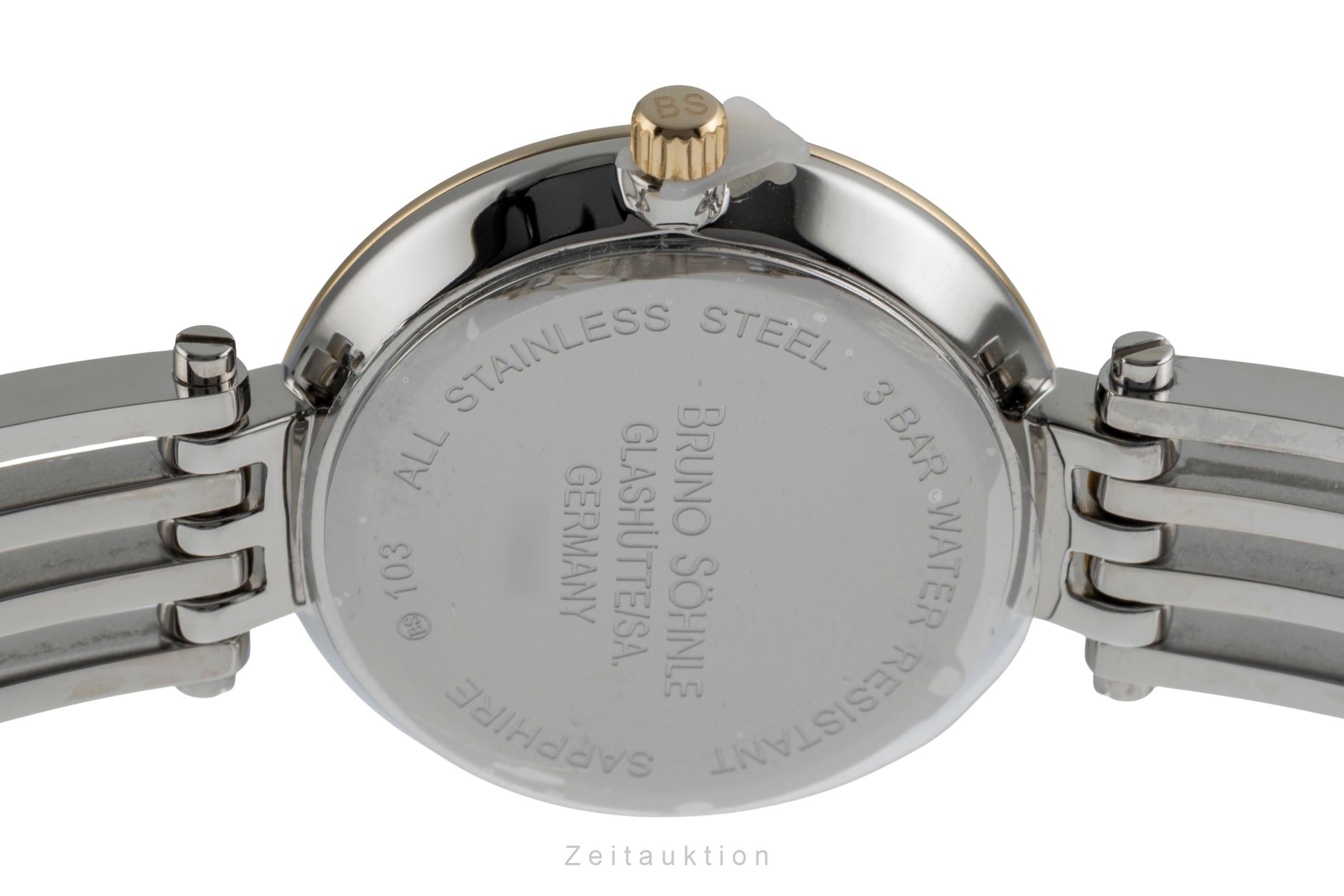 Bruno Söhnle Glashütte Latina II Stahl / vergoldet Quarz Ref. 17-23103-242 B&P [2503421]