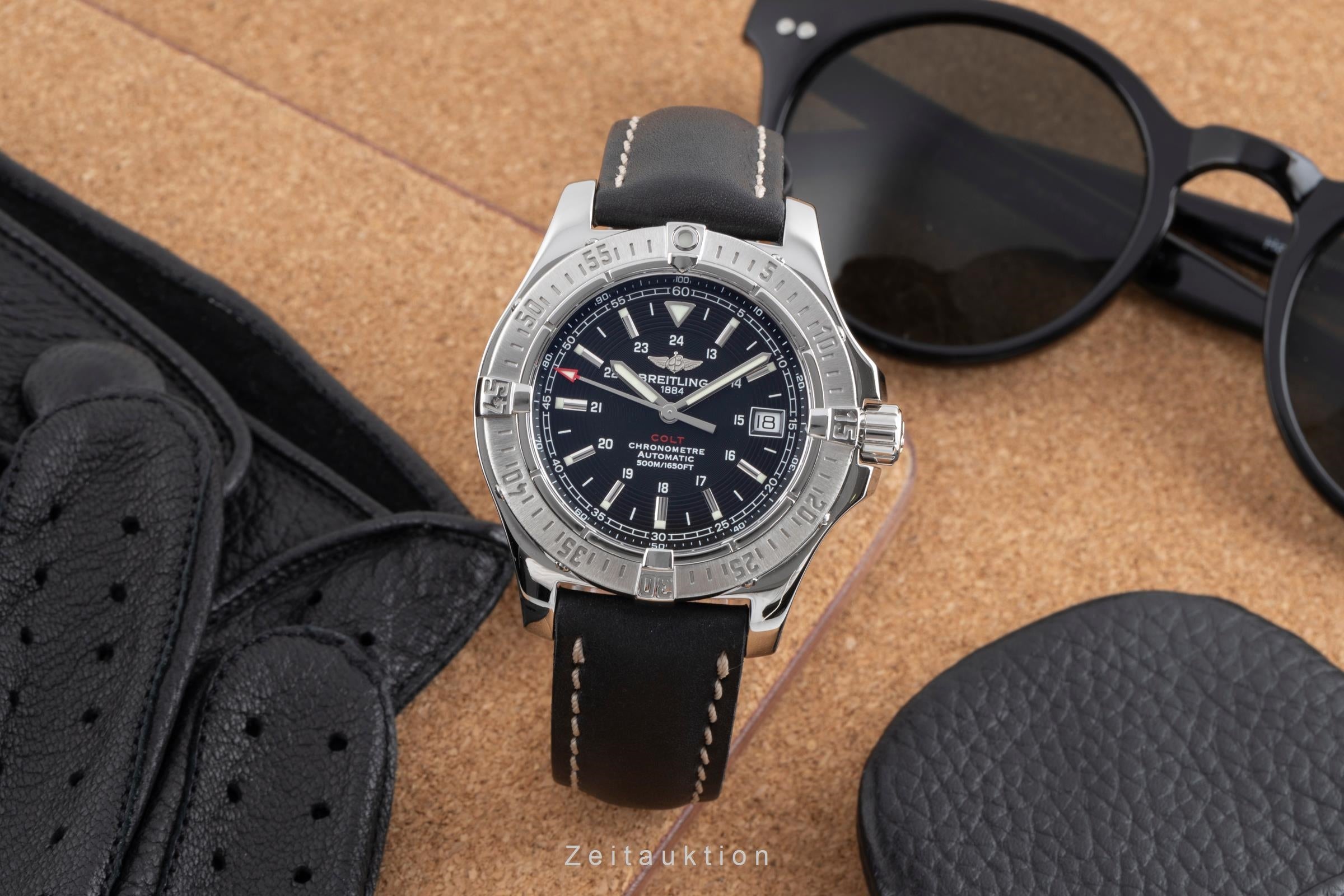 Breitling Colt 500M Black Dial Edelstahl Automatik Herrenuhr Ref. A17380 [2503422]