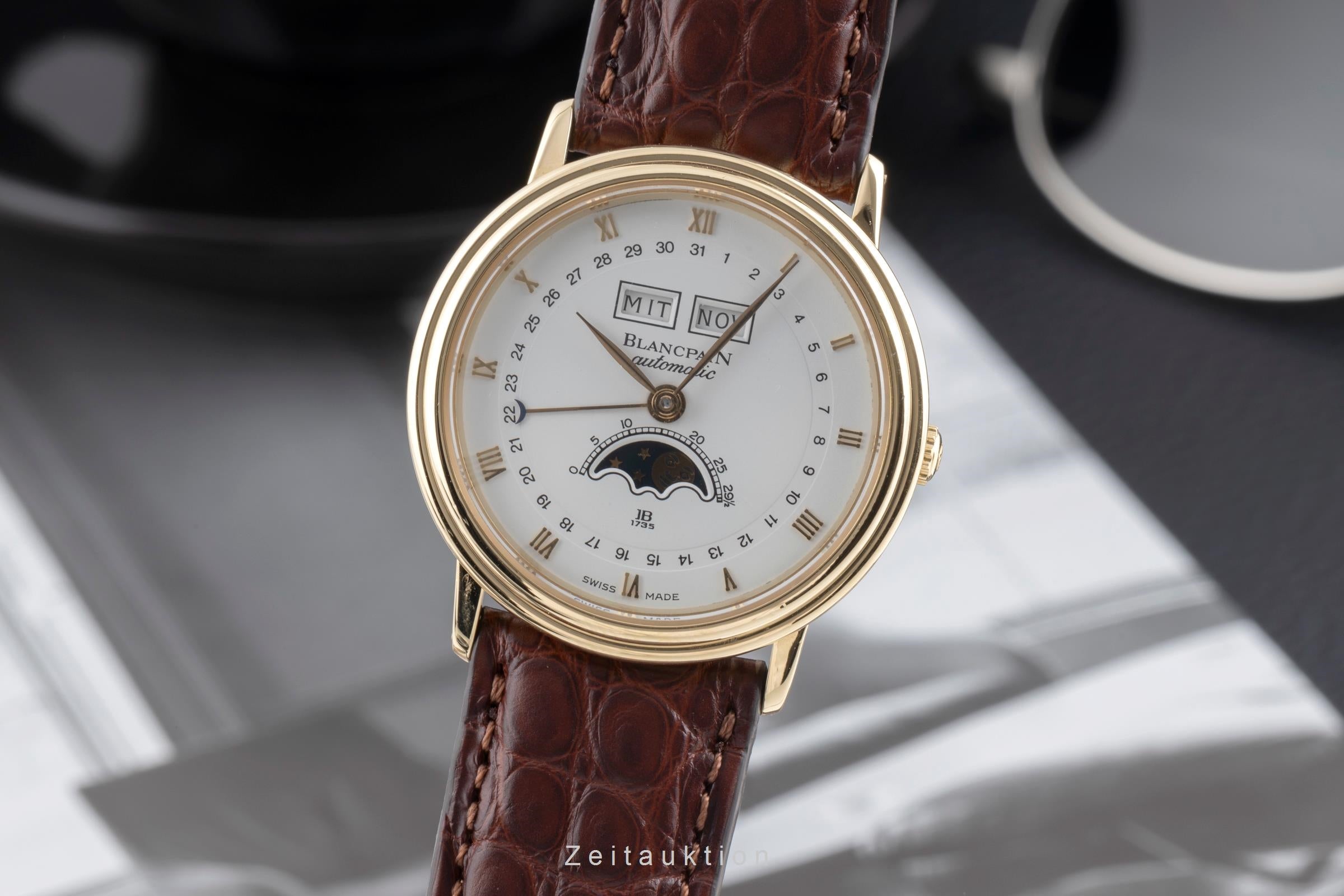 Blancpain Villeret or 18 ct automatique montre pour hommes 6595-1418  [2503426]