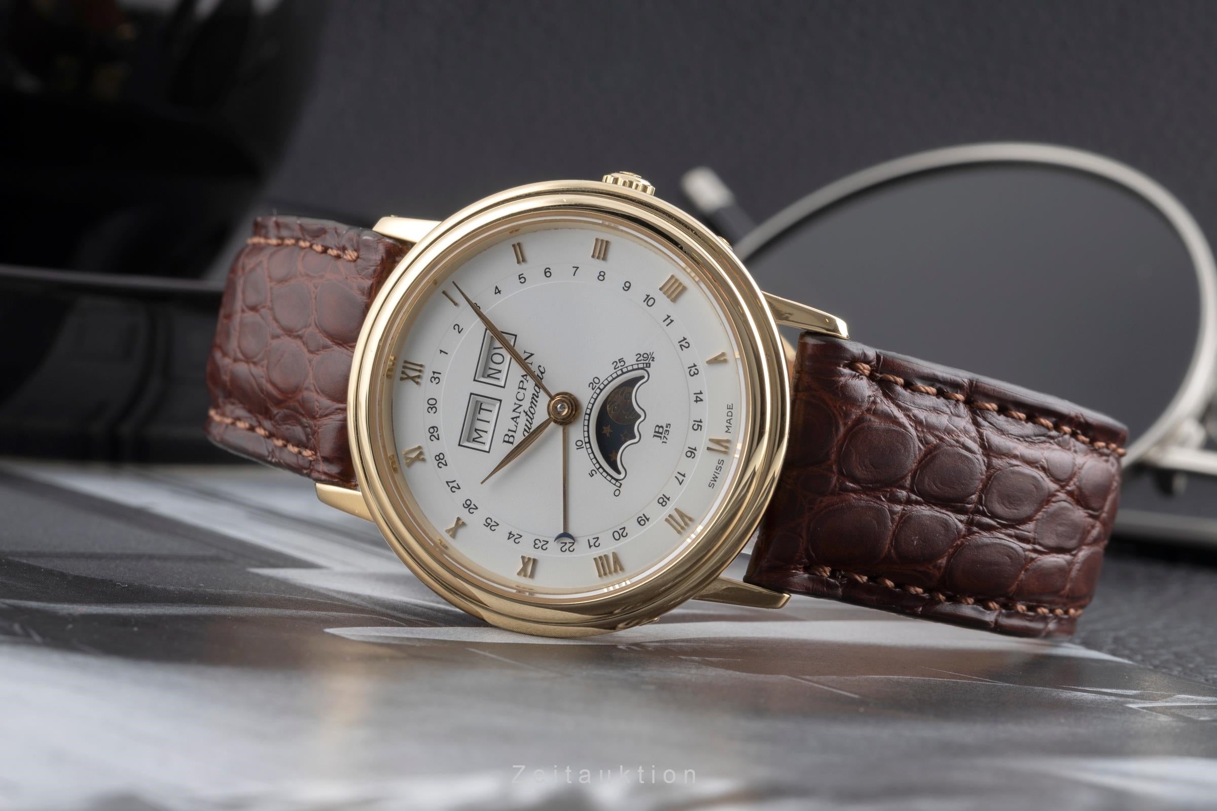 Blancpain Villeret or 18 ct automatique montre pour hommes 6595-1418  [2503426]