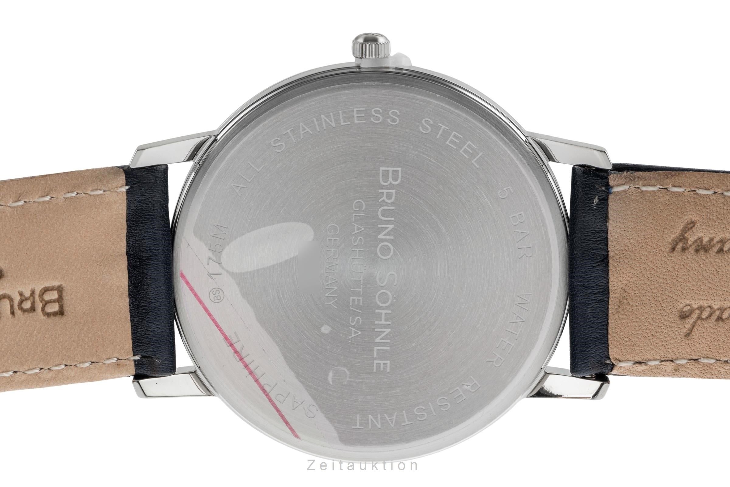 Bruno Söhnle Glashütte Stuttgard III Big Stahl Quarz Herren Ref.17-13175-243 B&P [2503429]