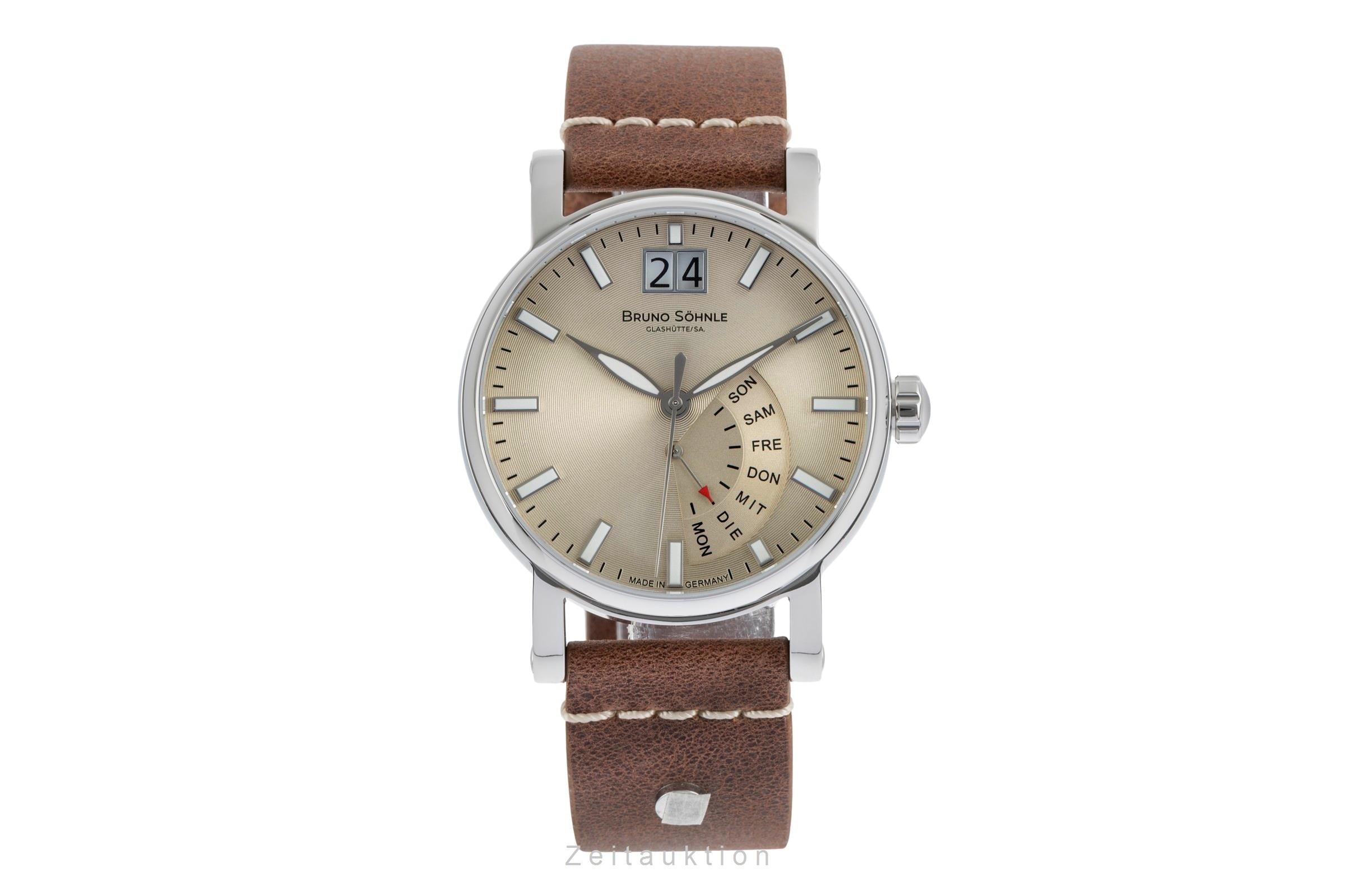 Bruno Söhnle Glashütte Pesaro I Stahl Quarz Herrenuhr Ref. 17-13073-841 B&P [2503432]