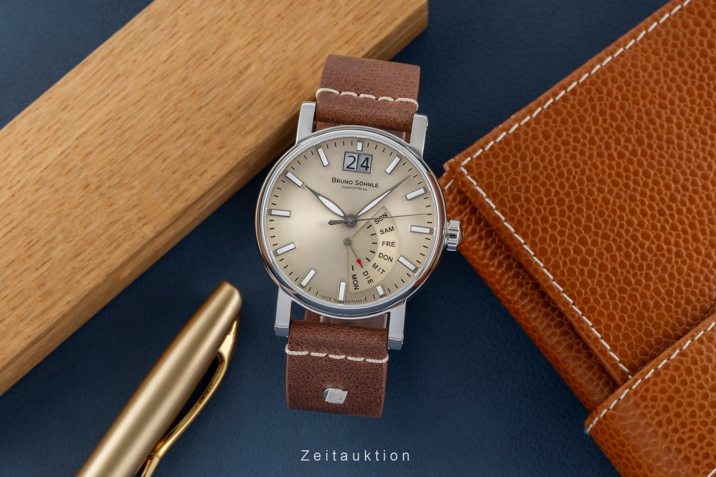 Bruno Söhnle Glashütte Pesaro I Stahl Quarz Herrenuhr Ref. 17-13073-841 B&P [2503432]