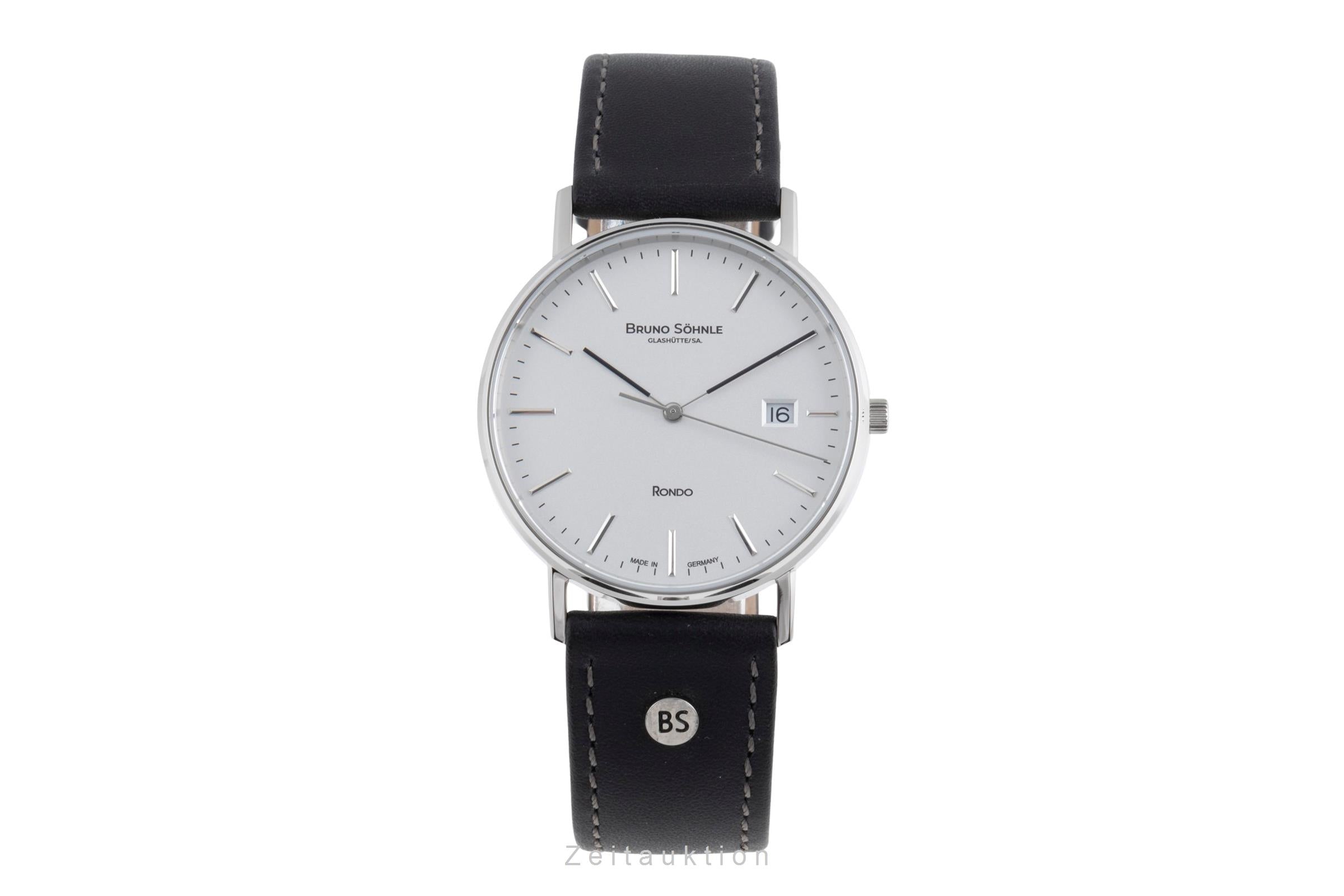 Bruno Söhnle Glashütte Rondo Stahl Quarz Herrenuhr Ref. 17-13105-241 B&P [2503433]