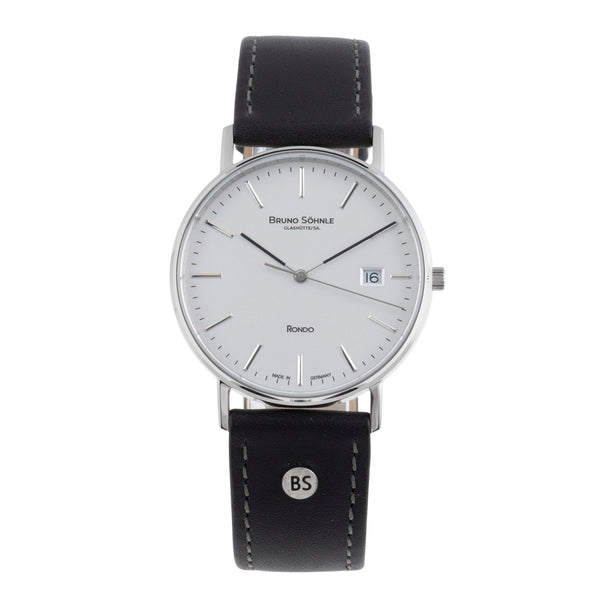 Bruno Söhnle Glashütte Rondo Stahl Quarz Herrenuhr Ref. 17-13105-241 B&P [2503433]