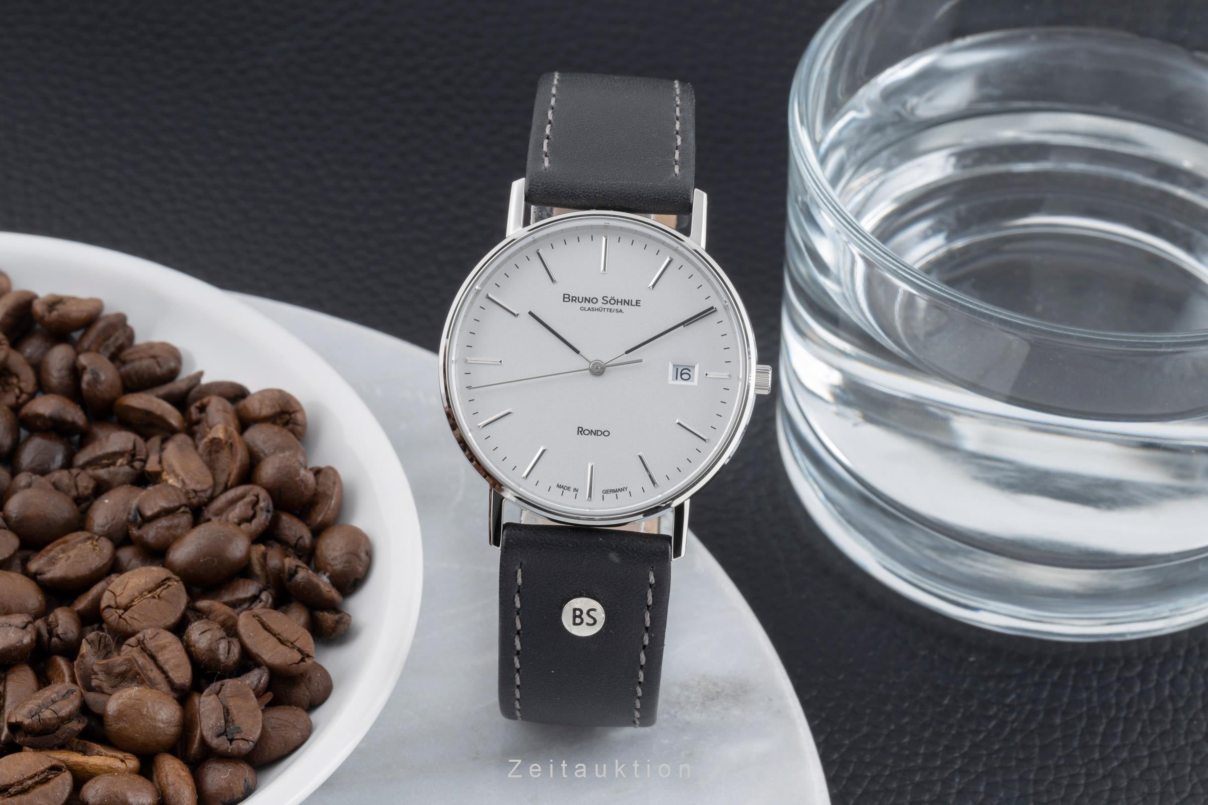 Bruno Söhnle Glashütte Rondo Stahl Quarz Herrenuhr Ref. 17-13105-241 B&P [2503433]