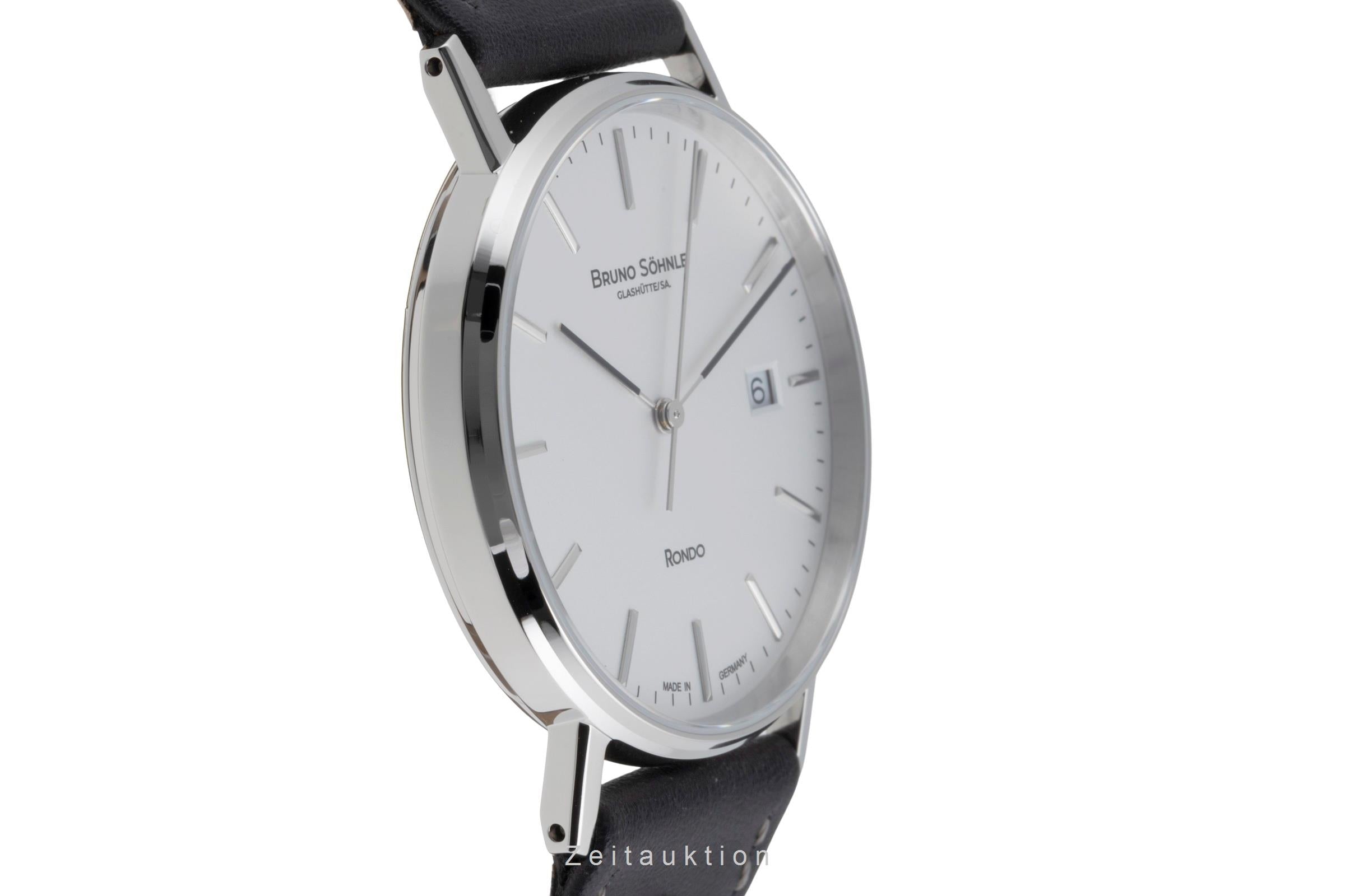 Bruno Söhnle Glashütte Rondo Stahl Quarz Herrenuhr Ref. 17-13105-241 B&P [2503433]