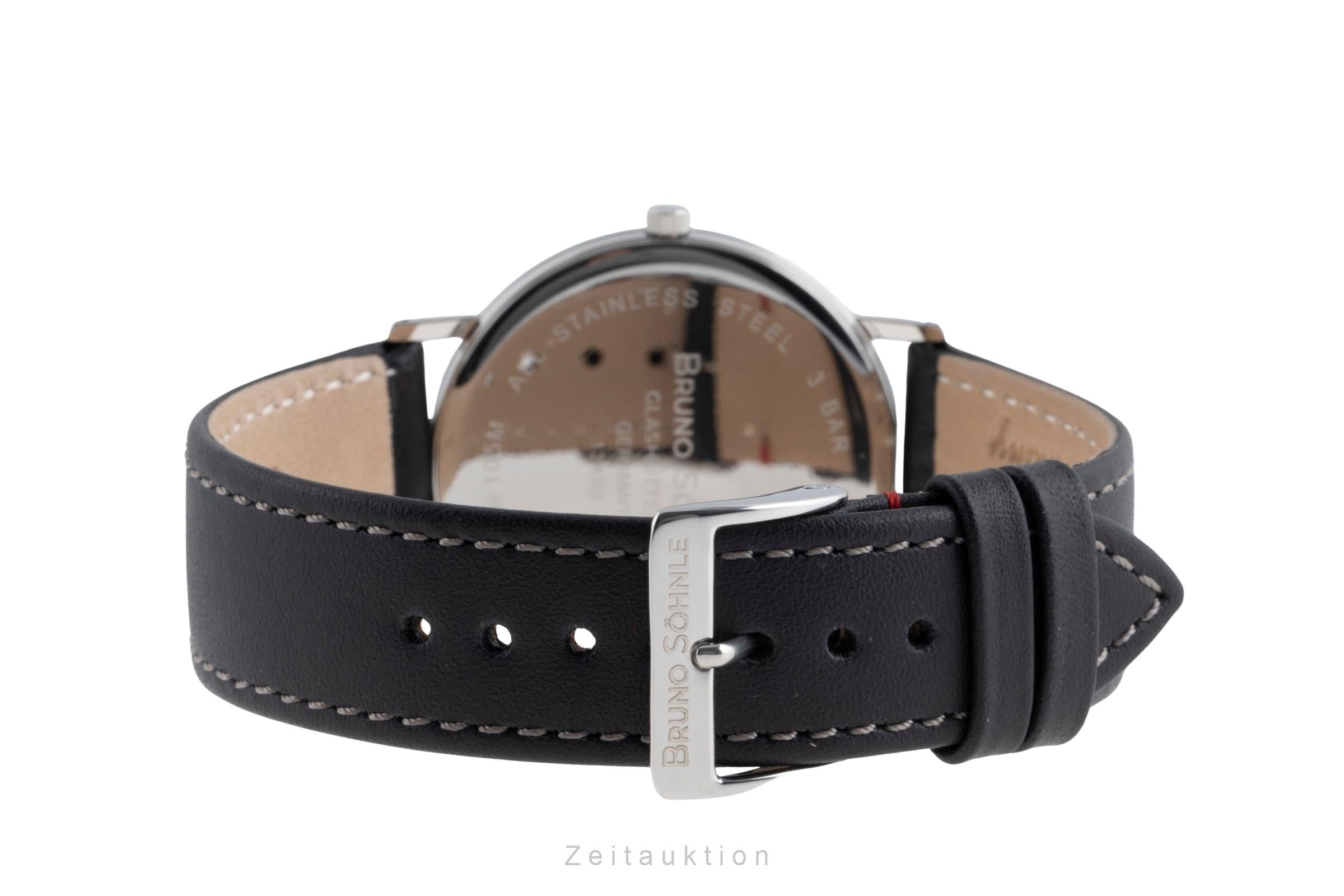 Bruno Söhnle Glashütte Rondo Stahl Quarz Herrenuhr Ref. 17-13105-241 B&P [2503433]