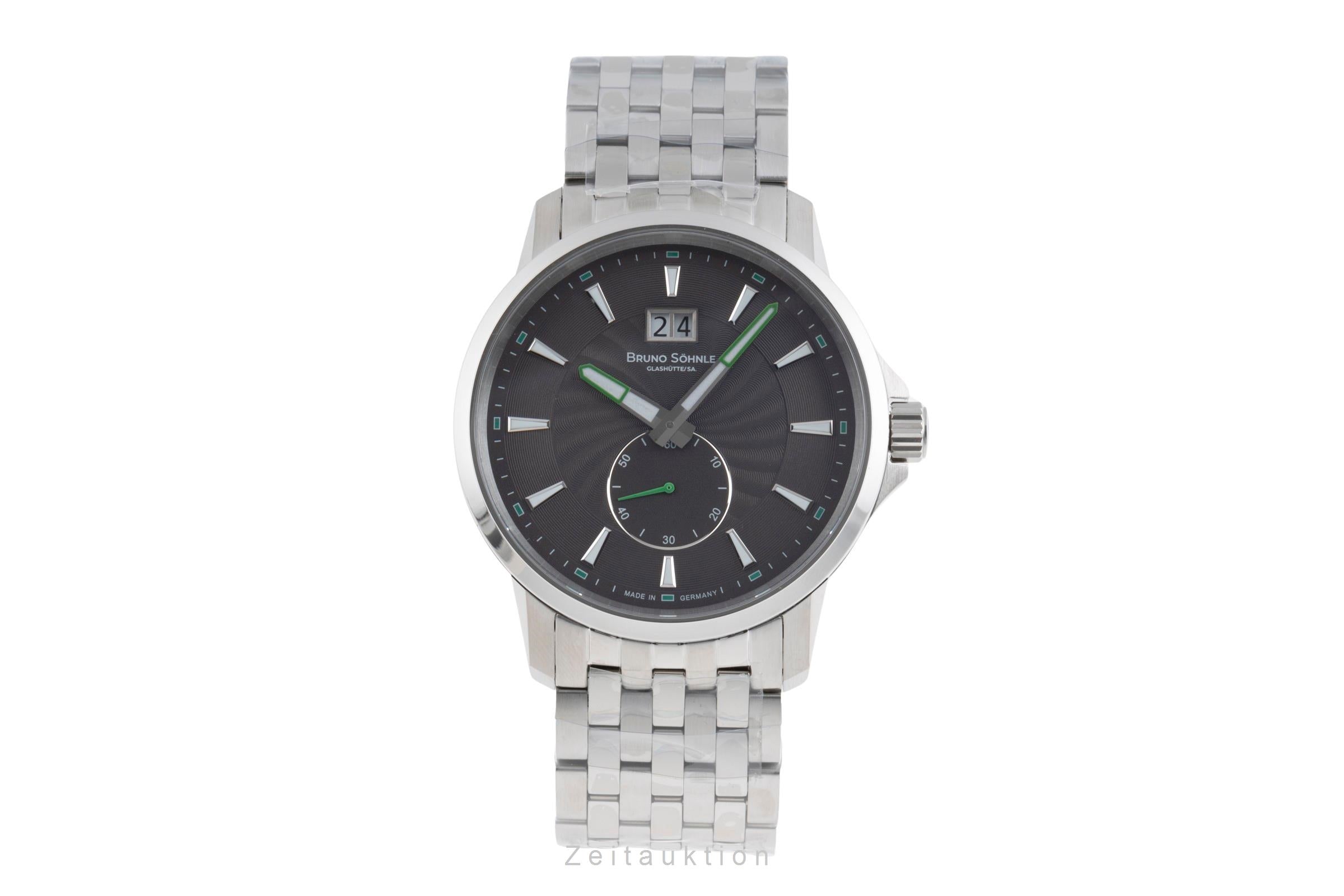 Bruno Söhnle Glashütte Devi Stahl Quarz Herrenuhr Ref. 17-13158-842 B&P [2503435]