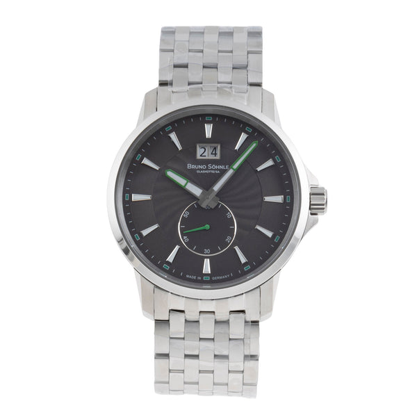 Bruno Söhnle Glashütte Devi Stahl Quarz Herrenuhr Ref. 17-13158-842 B&P [2503435]