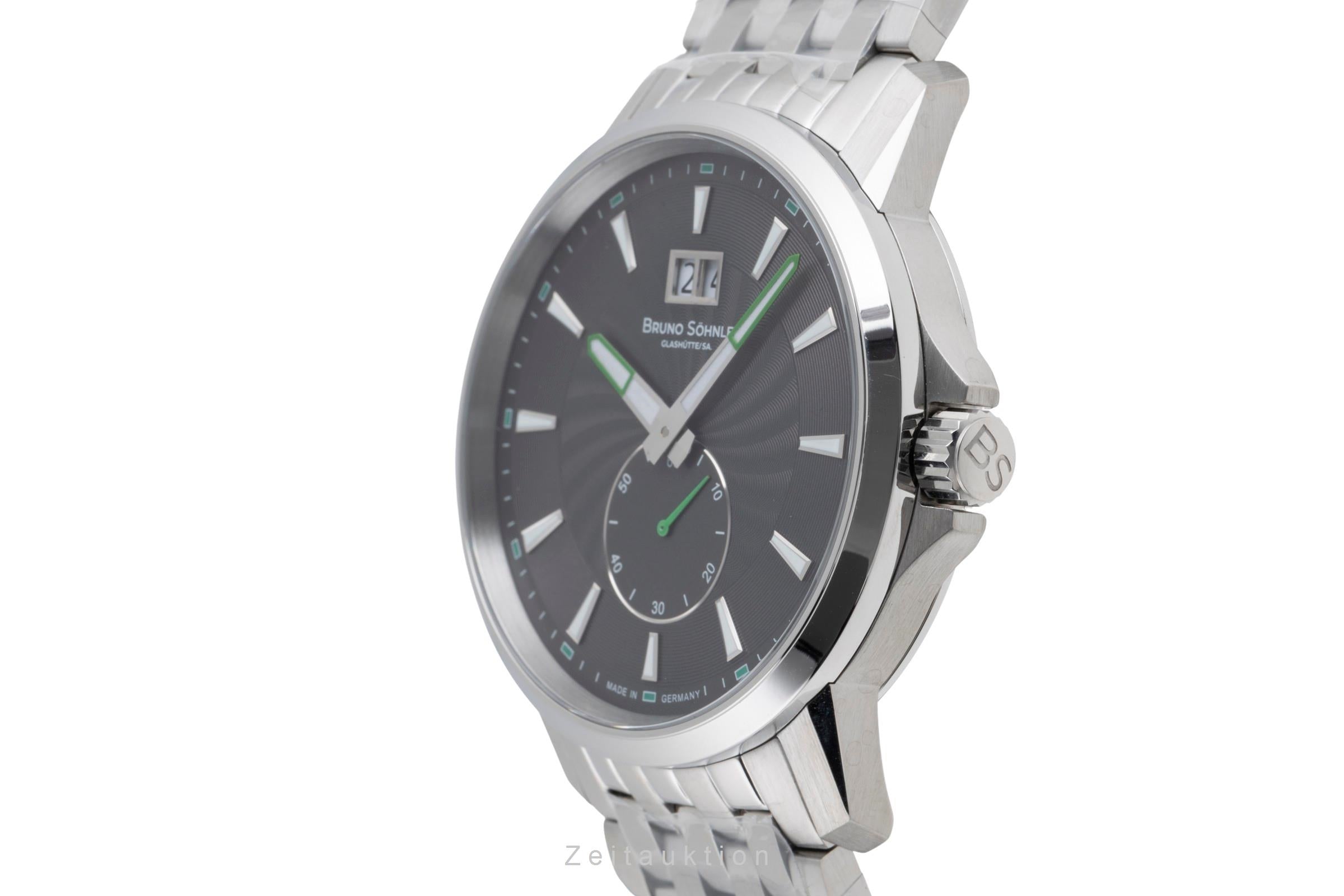 Bruno Söhnle Glashütte Devi Stahl Quarz Herrenuhr Ref. 17-13158-842 B&P [2503435]