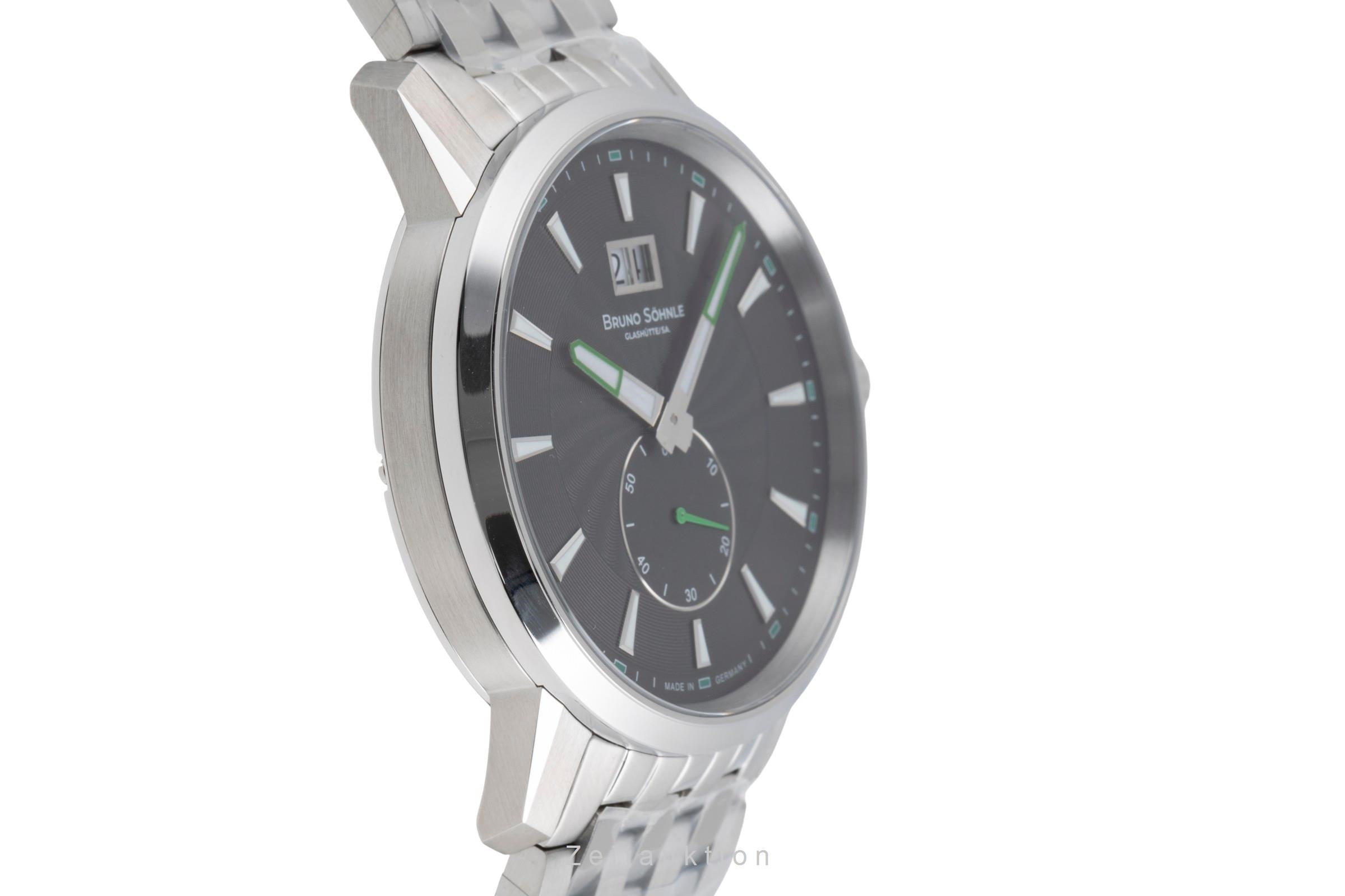 Bruno Söhnle Glashütte Devi Stahl Quarz Herrenuhr Ref. 17-13158-842 B&P [2503435]