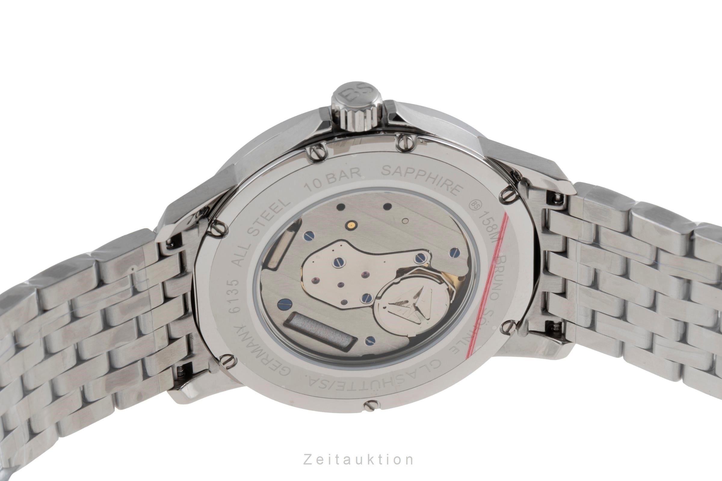 Bruno Söhnle Glashütte Devi Stahl Quarz Herrenuhr Ref. 17-13158-842 B&P [2503435]