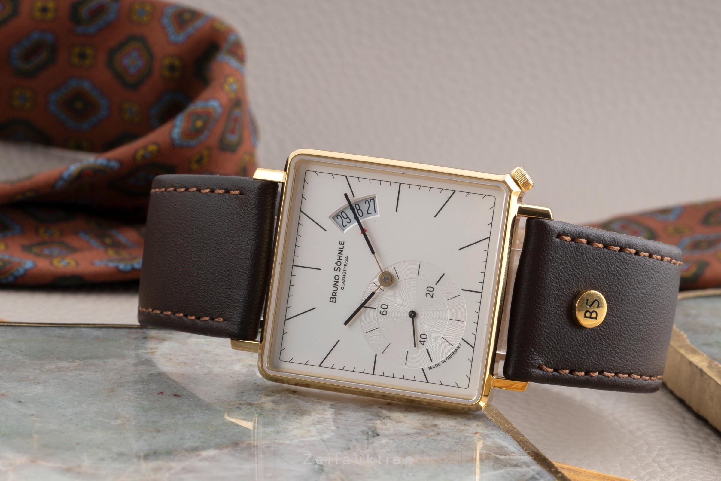 Bruno Söhnle Glashütte Rondo III Big acero / banado en oro cuarzo reloj para caballeros 17-33072-241  [2503438]