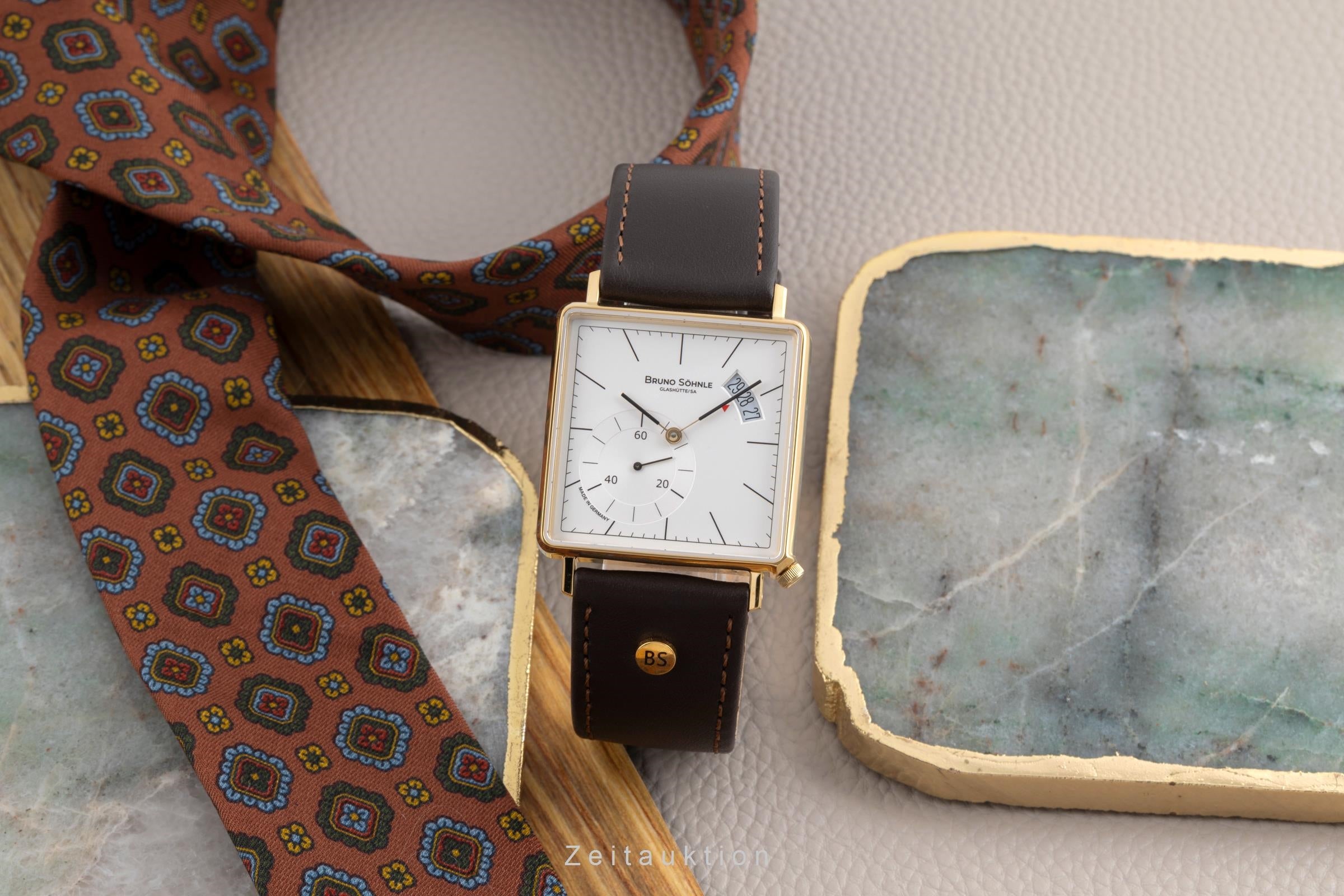 Bruno Söhnle Glashütte Rondo III Big acero / banado en oro cuarzo reloj para caballeros 17-33072-241  [2503438]