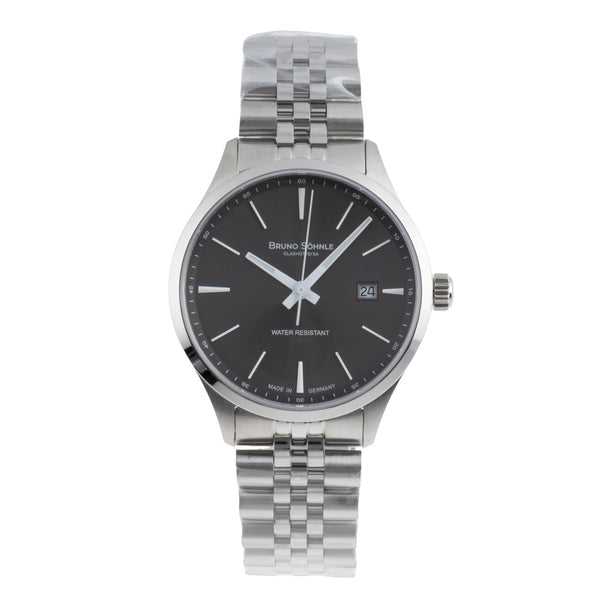 Bruno Söhnle Glashütte Turin III Big Stahl Quarz Herrenuhr Ref.17-13225-842 B&P [2503439]