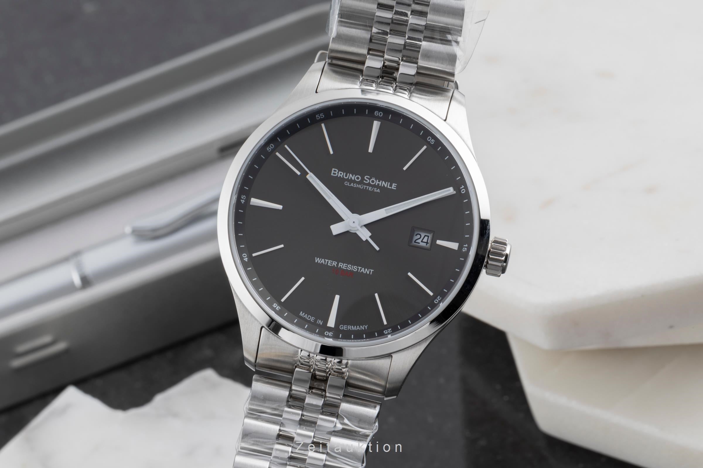 Bruno Söhnle Glashütte Turin III Big steel quartz Ref. 17-13225