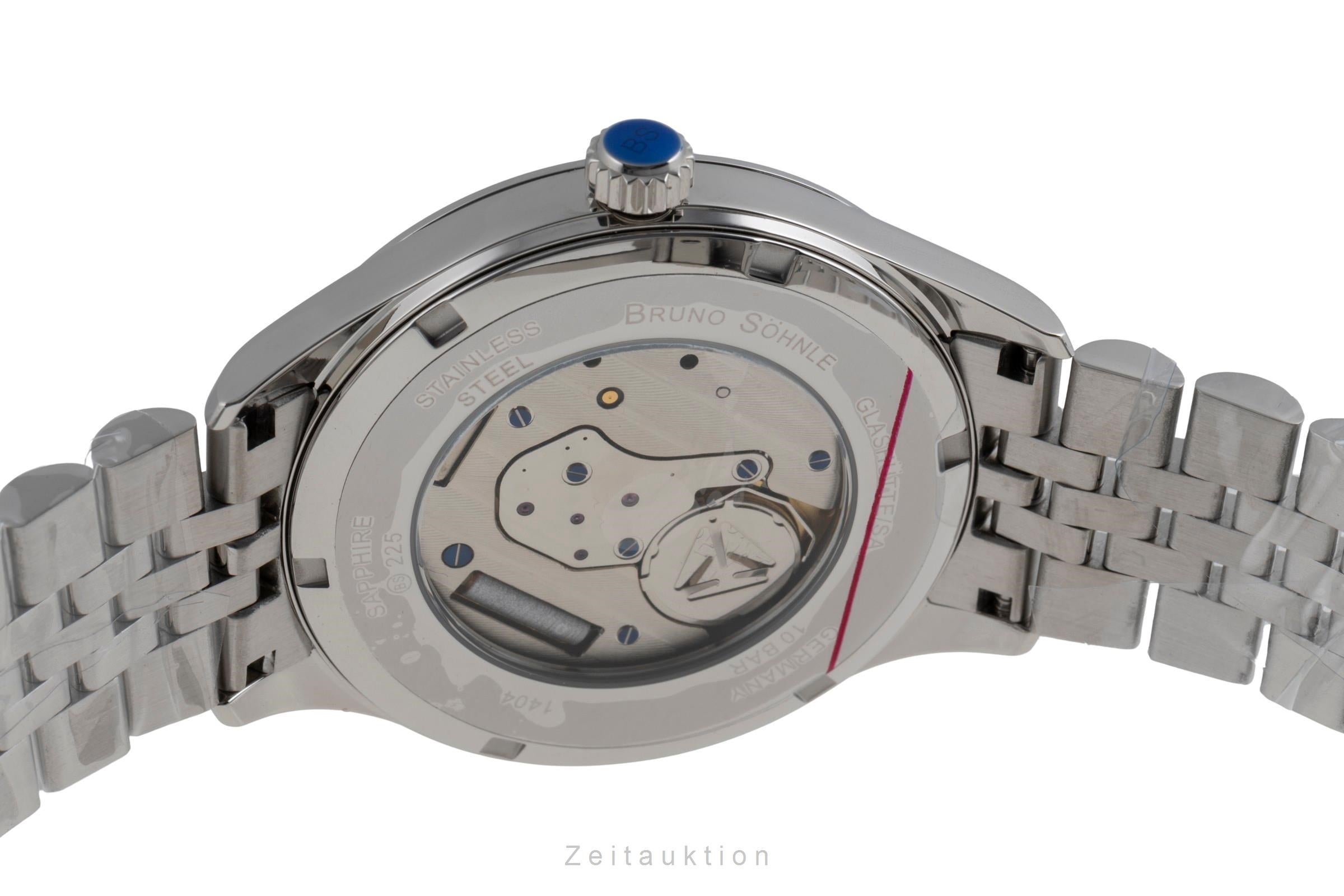 Bruno Söhnle Glashütte Turin III Big Stahl Quarz Herrenuhr Ref.17-13225-842 B&P [2503439]