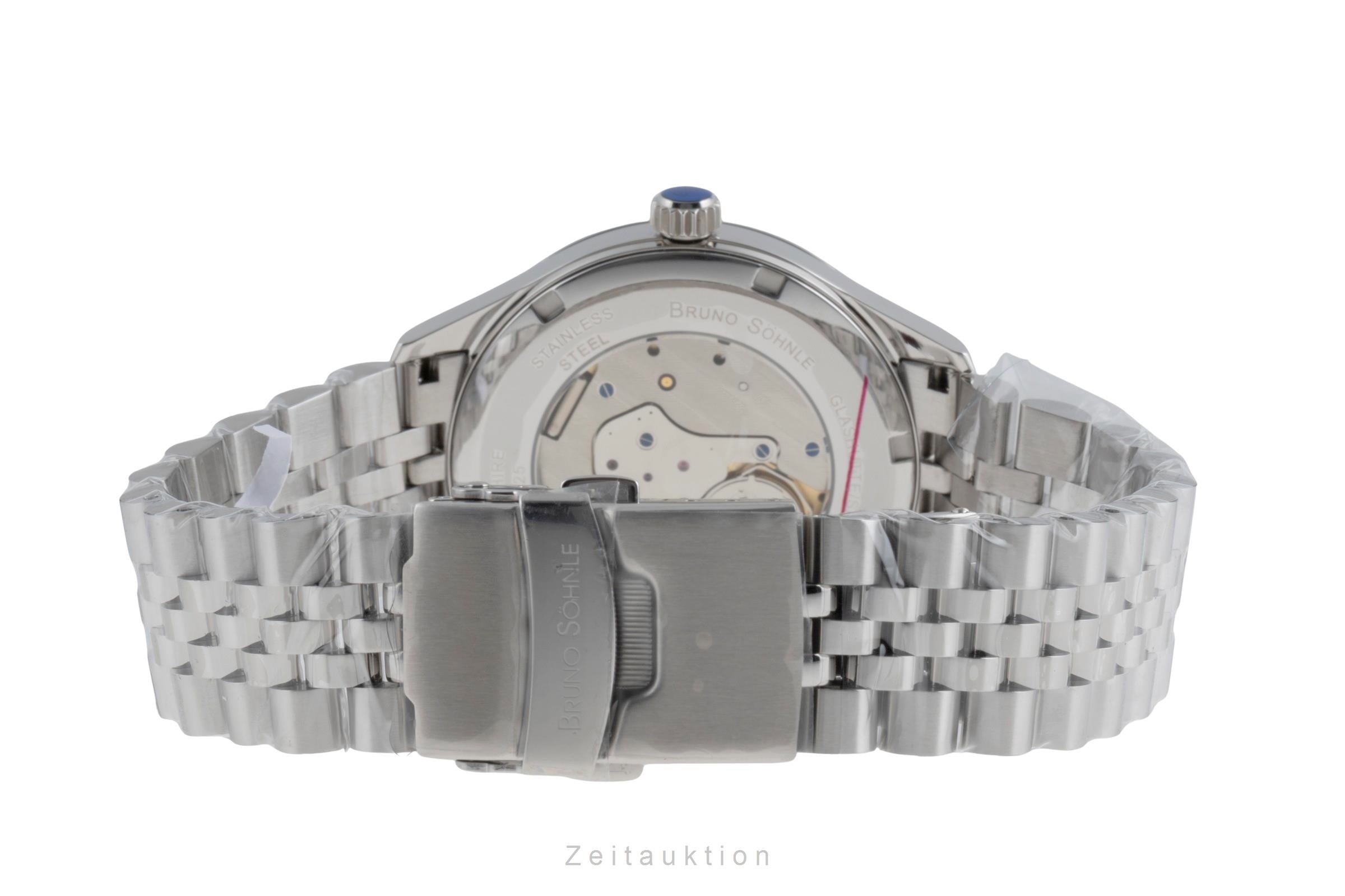 Bruno Söhnle Glashütte Turin III Big Stahl Quarz Herrenuhr Ref.17-13225-842 B&P [2503439]