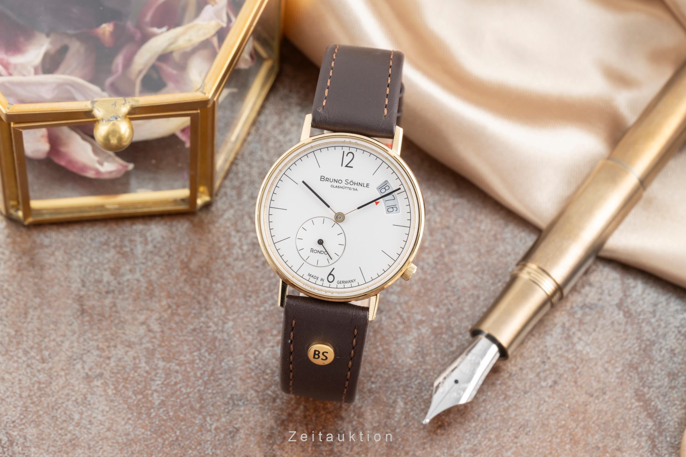 Bruno Söhnle Glashütte Rondo Stahl / vergoldet Quarz Damenuhr Ref. 17-33192-261  [2503441]