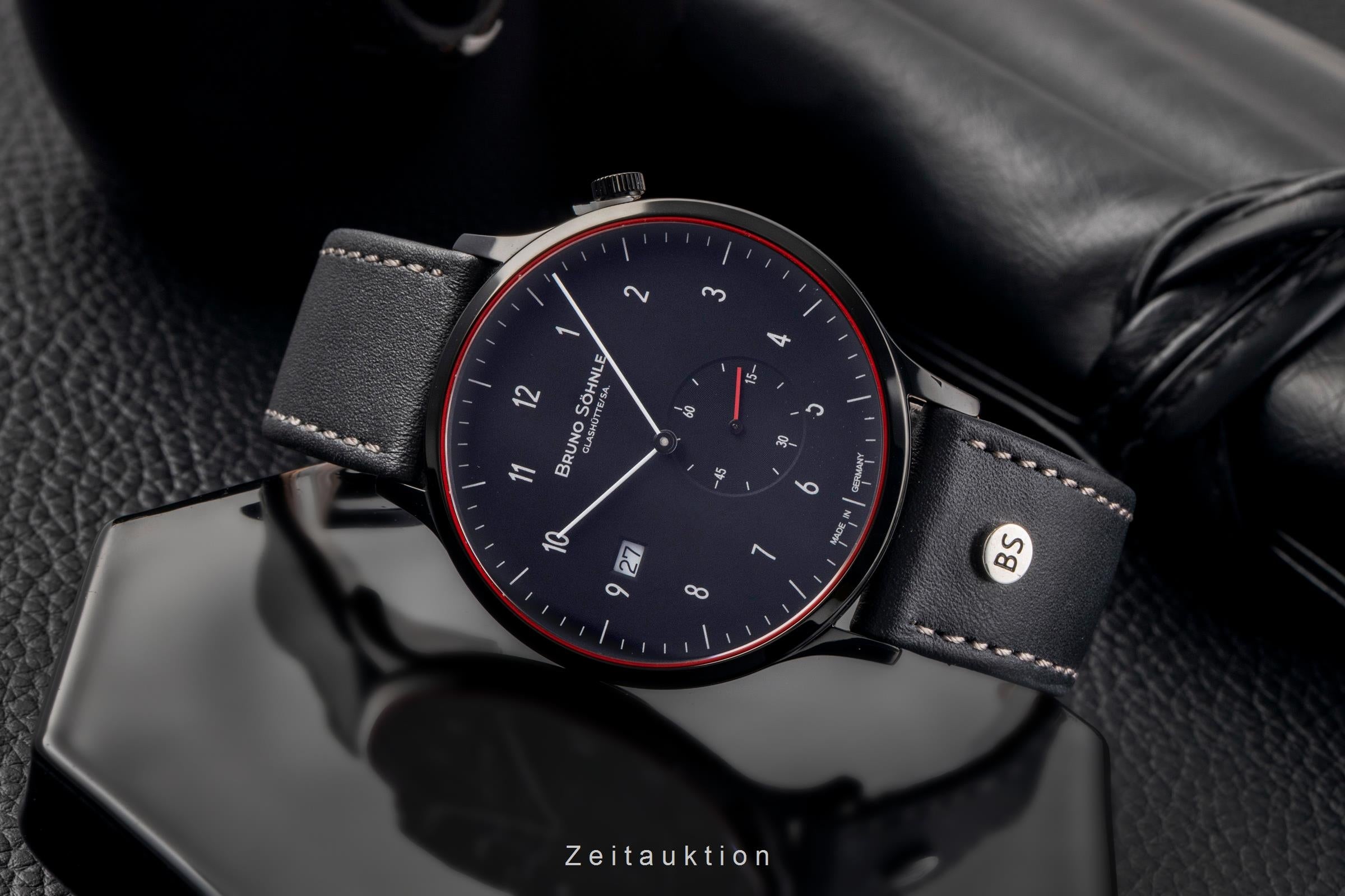 Bruno Söhnle Glashütte Brunello I Stahl Quarz Herrenuhr Ref. 17-73212-761 B&P [2503442]