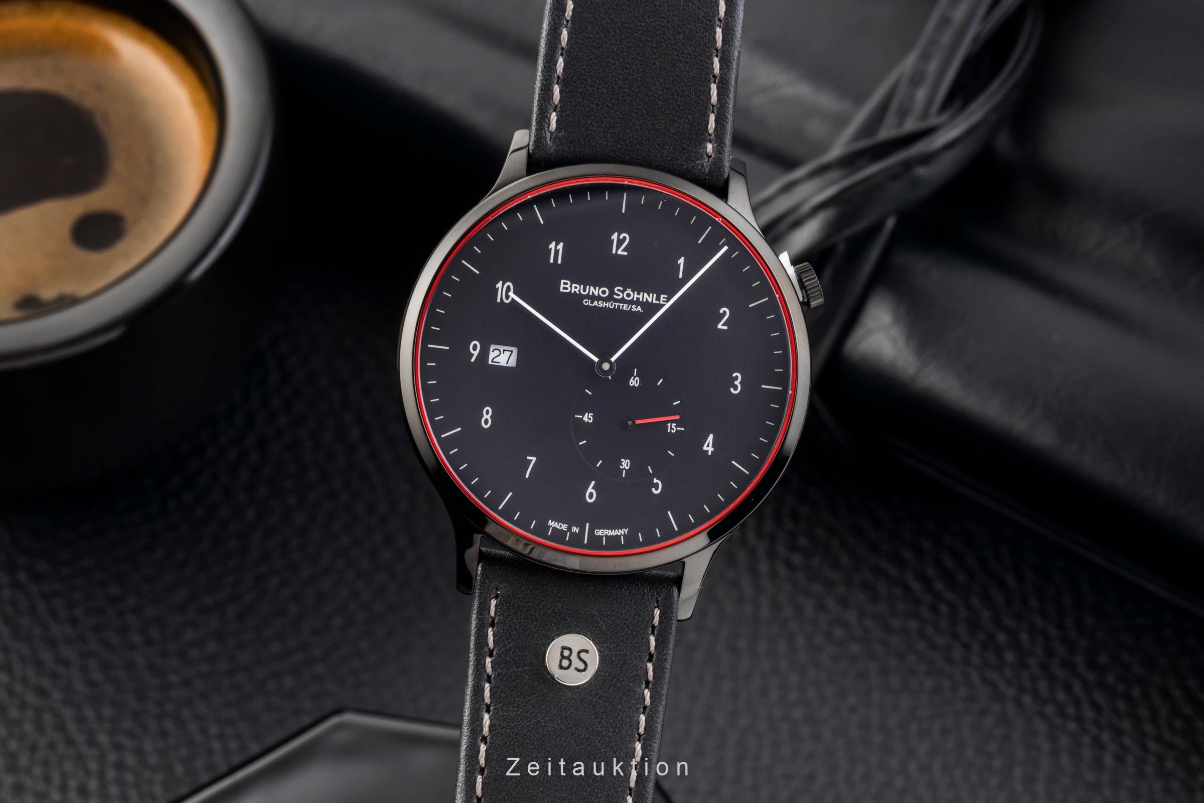 Bruno Söhnle Glashütte Brunello I Stahl Quarz Herrenuhr Ref. 17-73212-761 B&P [2503442]